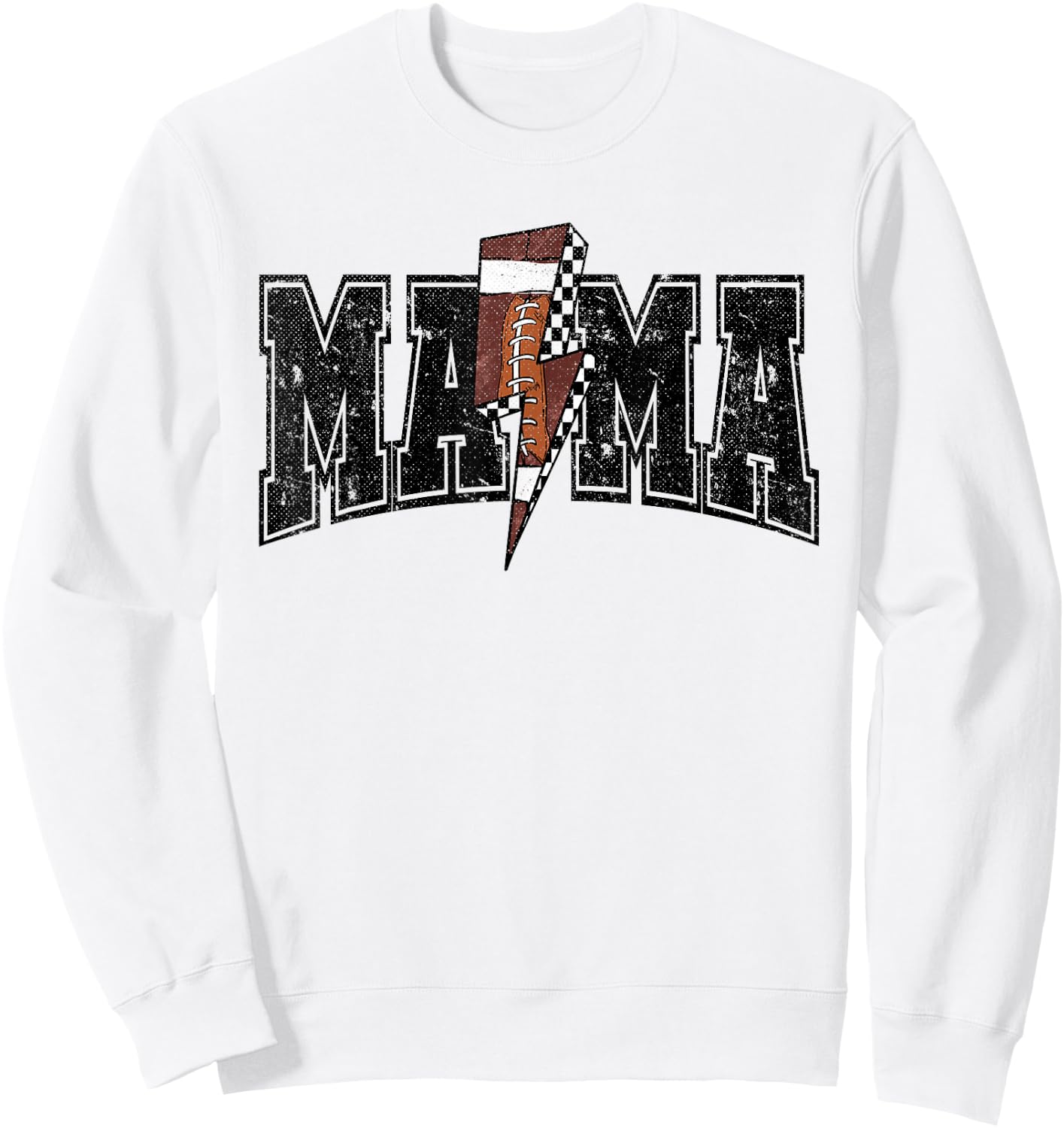 Vintage Football Mama Sweatshirt - Sweatshirt | White
