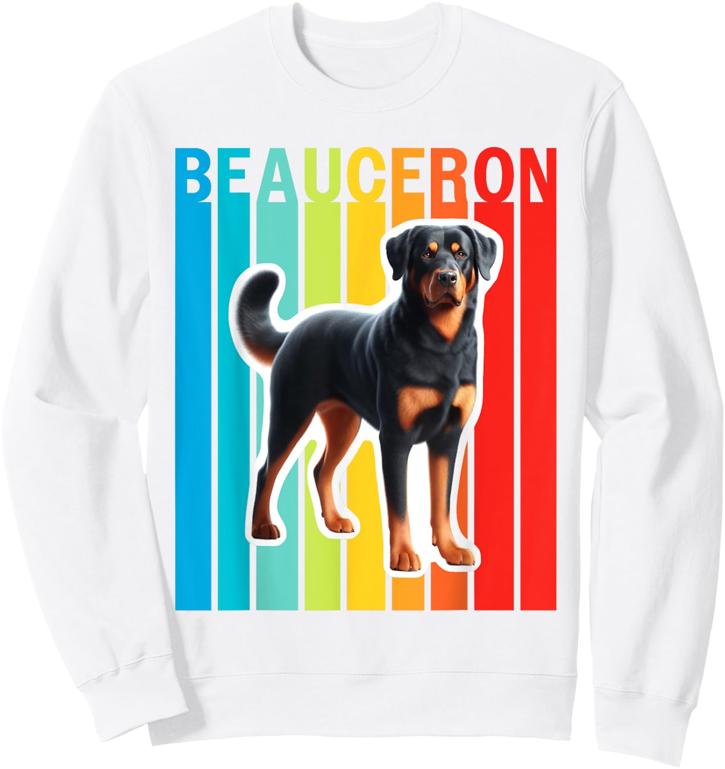 Colorful Beauceron Sweatshirt - Sweatshirt | White