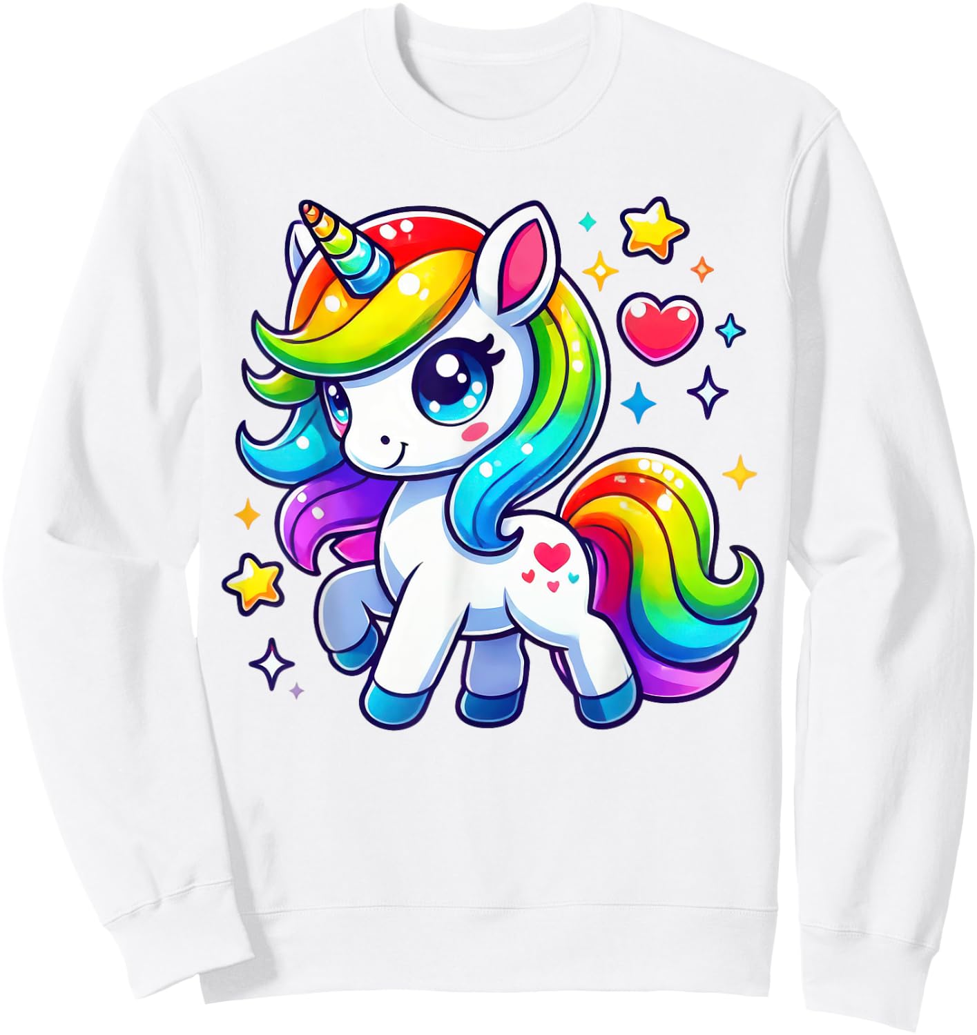 Unicorn For Girls Cute Magical Unicorn Sweatshirt - Sweatshirt | White