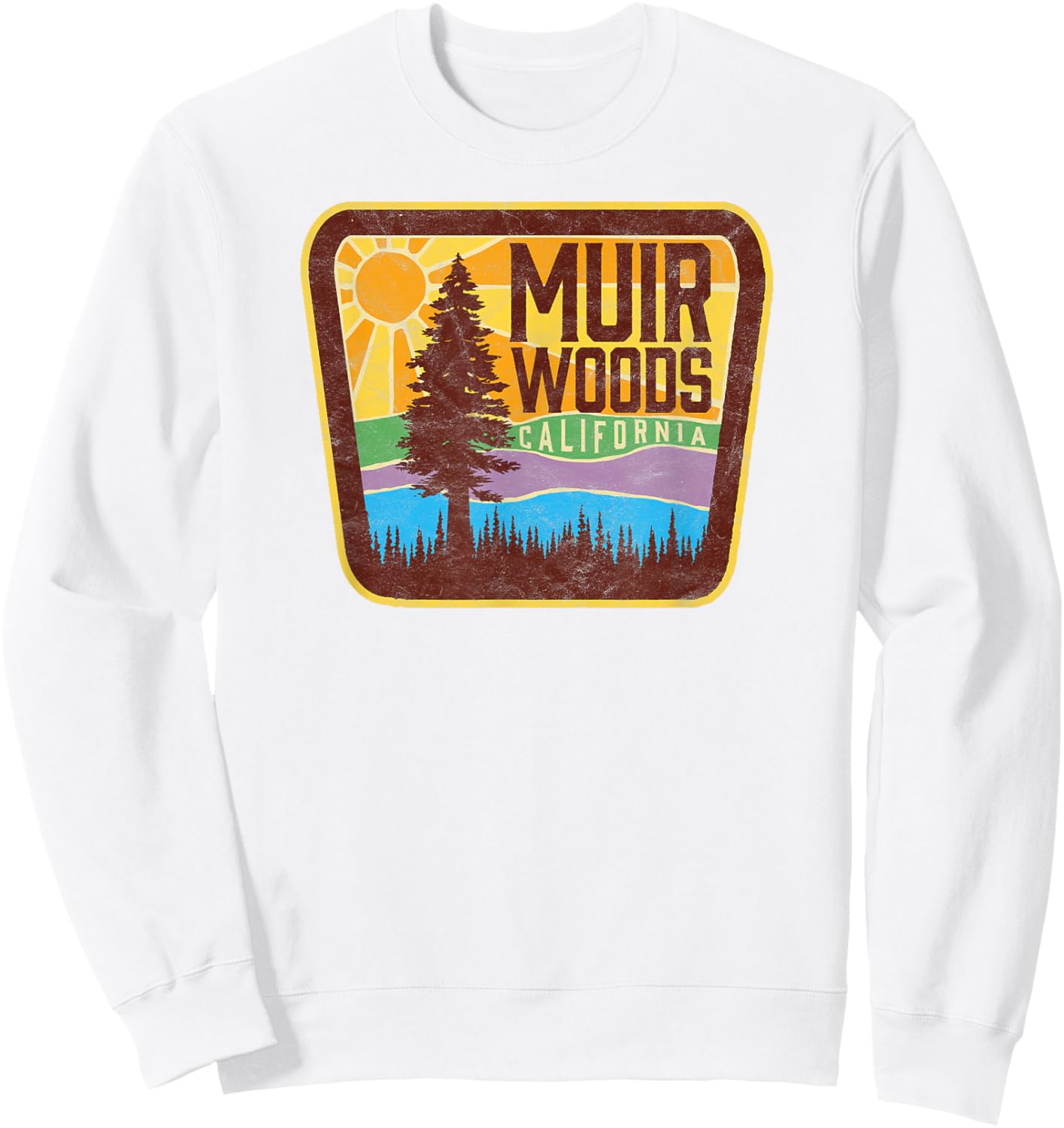 Retro Muir Woods Monument Vintage Sign Shirt Sweatshirt - Sweatshirt | White