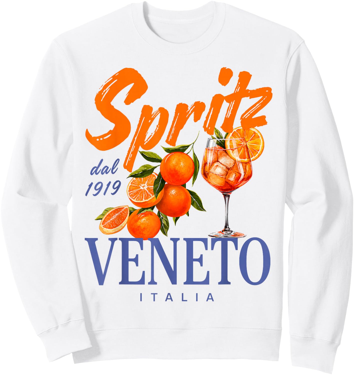 Spritz Veneto dal 1919 Italia Vintage Orange Men Women Sweatshirt - Sweatshirt | White