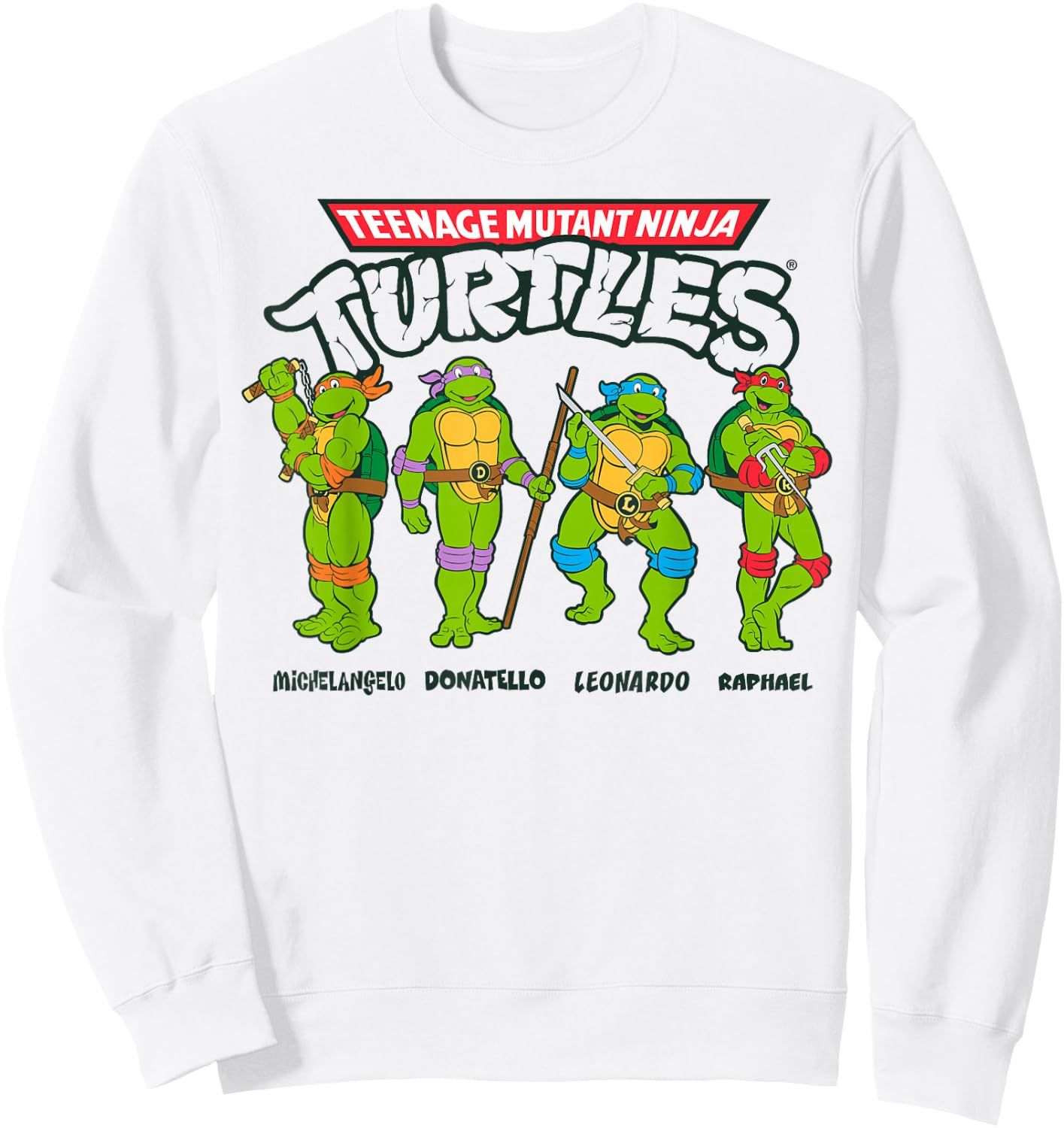 Teenage Mutant Ninja Turtles Character Group Sweatshirt - Sweatshirt | White