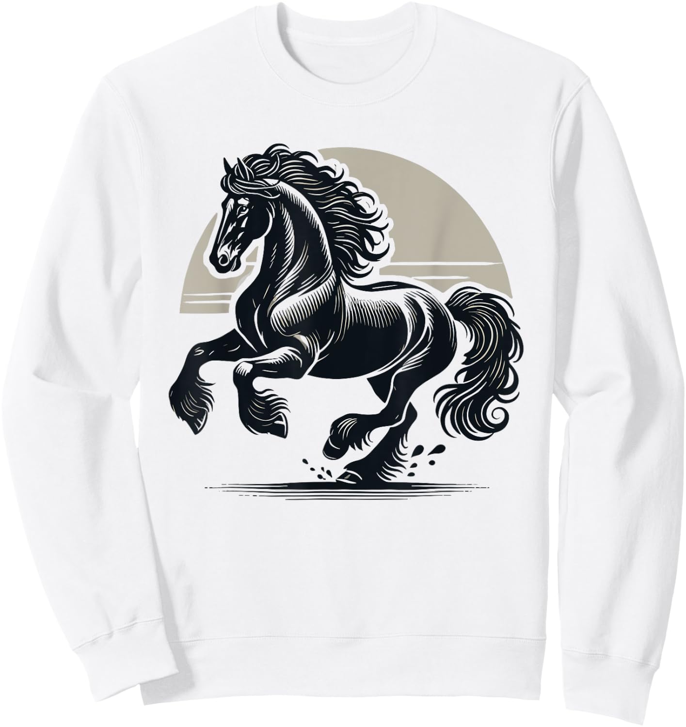 Friesian Horse Lover Majestic Friesian Horse Riding Sweatshirt - Sweatshirt | White