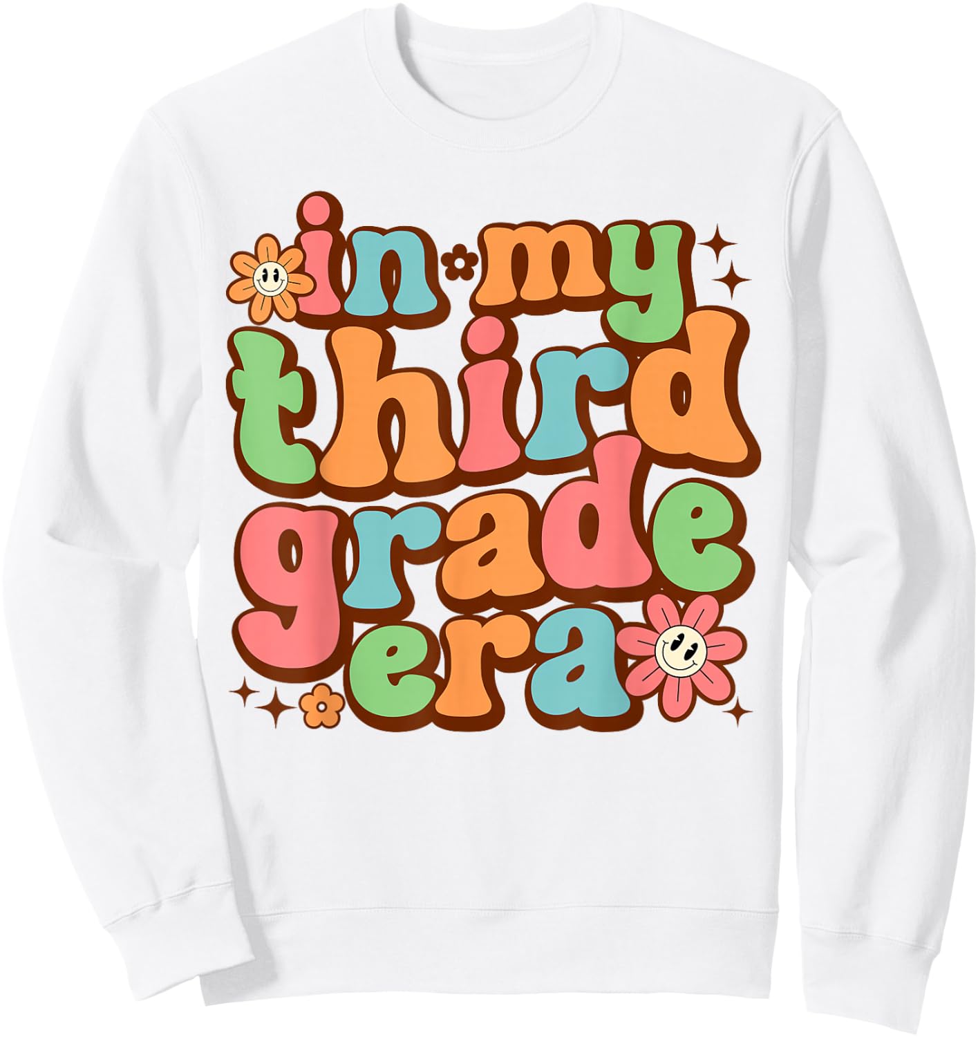 In My Third Grade Era 3rd Grade Girl Back to School Sweatshirt - Sweatshirt | White