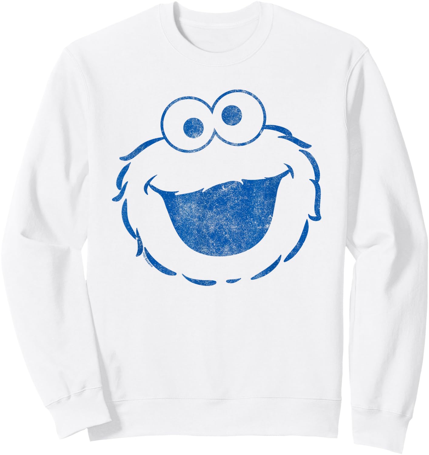 Sesame Street Cookie Monster Mono Halloween Costume Sweatshirt - Sweatshirt | White