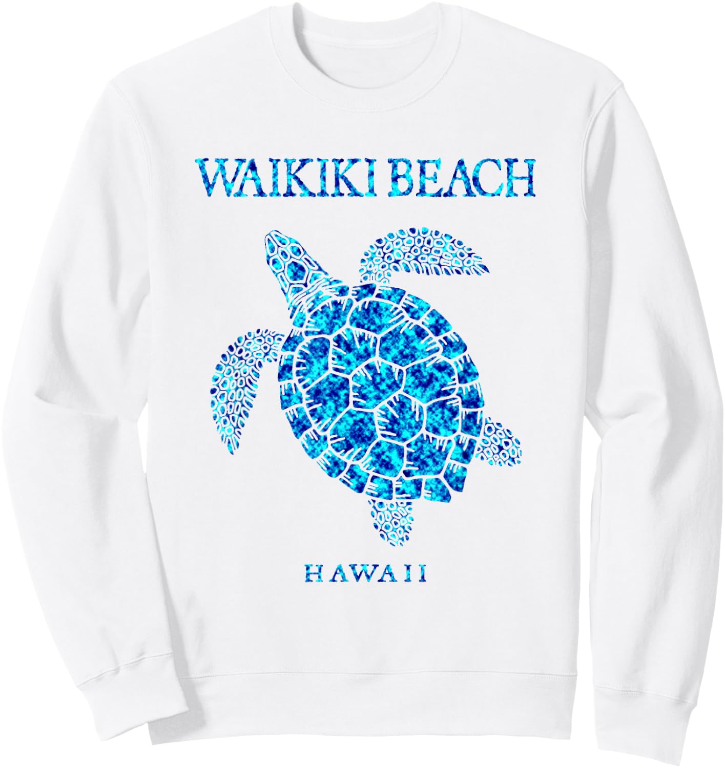 Waikiki Beach Hawaii Sea Turtle Beach Girls Boys Honolulu Sweatshirt - Sweatshirt | White