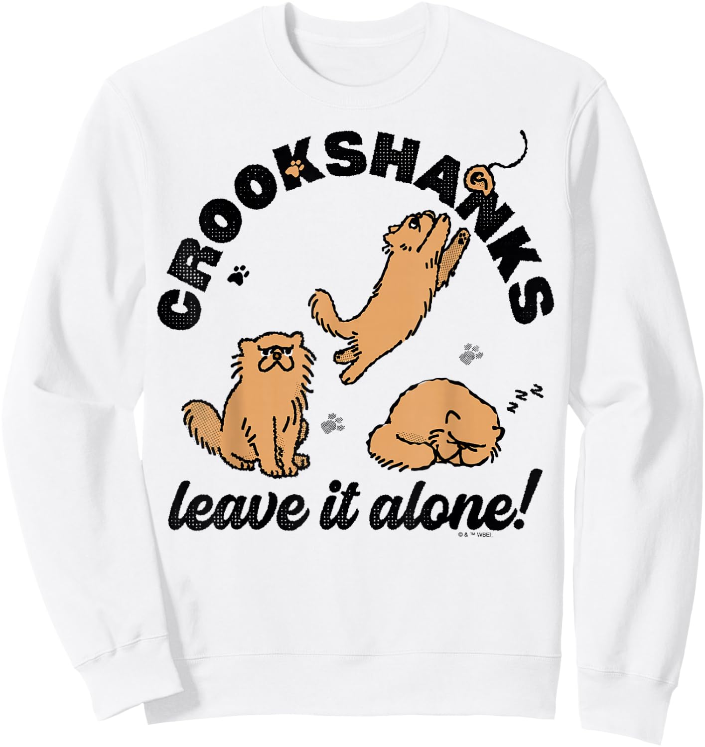 Harry Potter Crookshanks Leave It Alone! Sleeping & Playing Sweatshirt - Sweatshirt | White