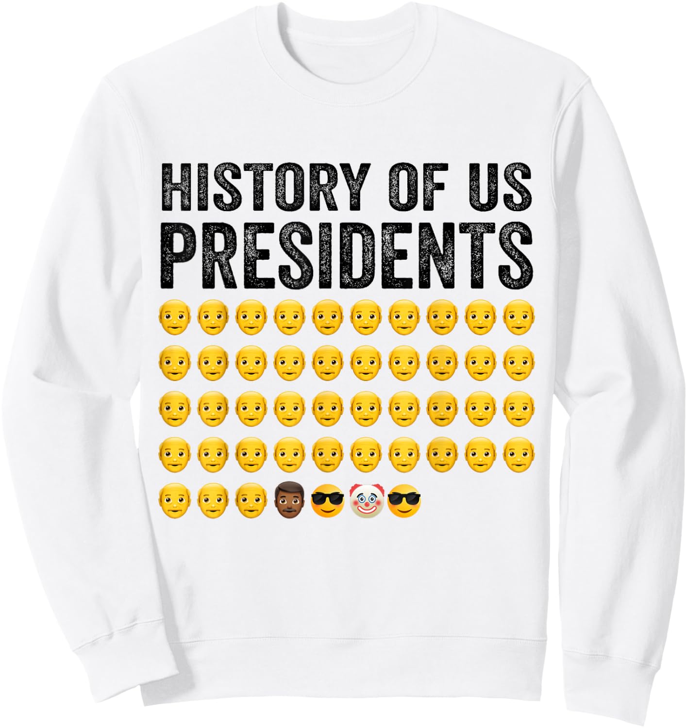 History of U.S presidents 47th Cool Trump -Adults Grey Small Classic Fit Short Sleeve Political Humor Sweatshirt - Sweatshirt | White