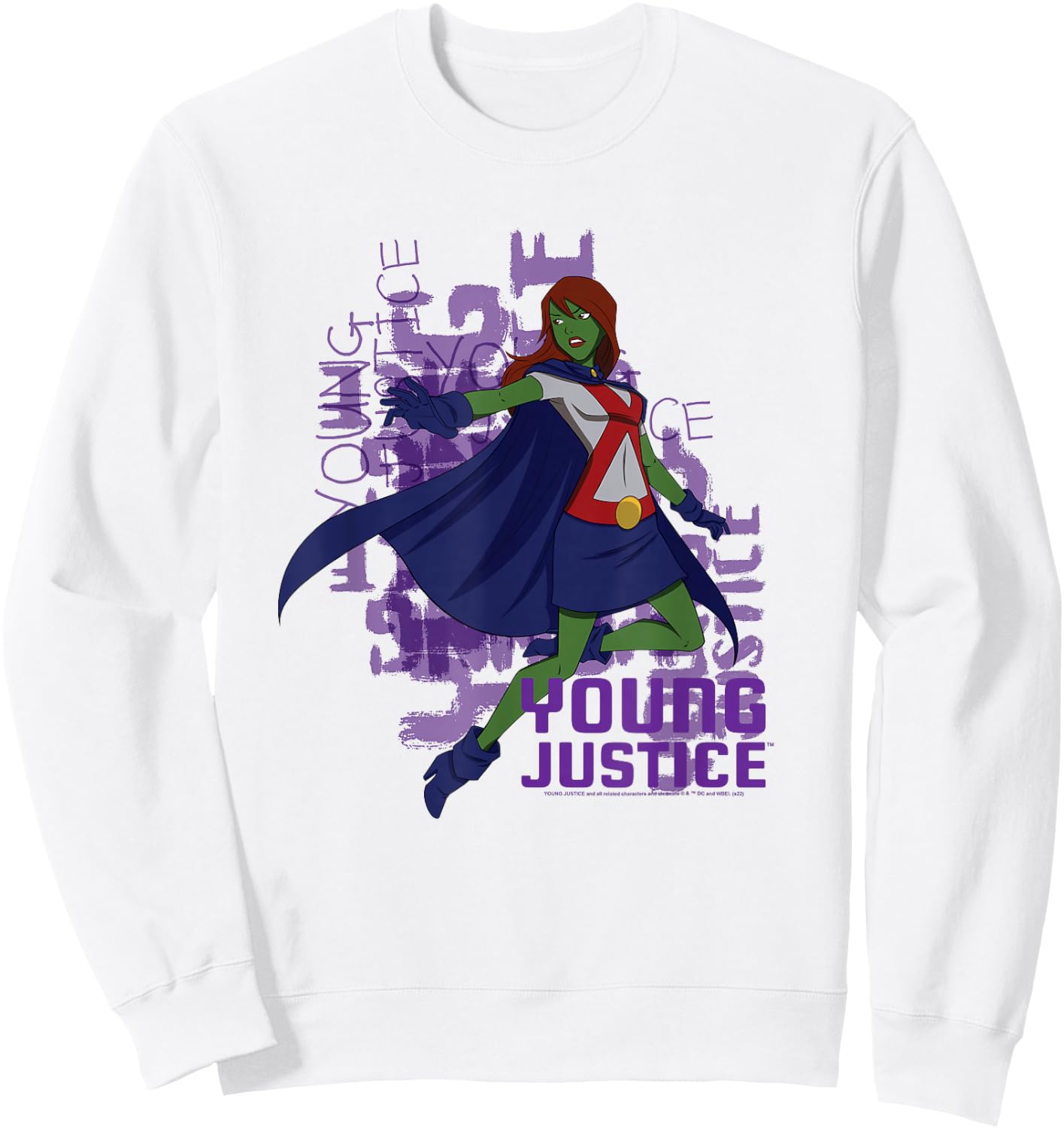 Young Justice Miss Martian With Logo Sweatshirt - Sweatshirt | White