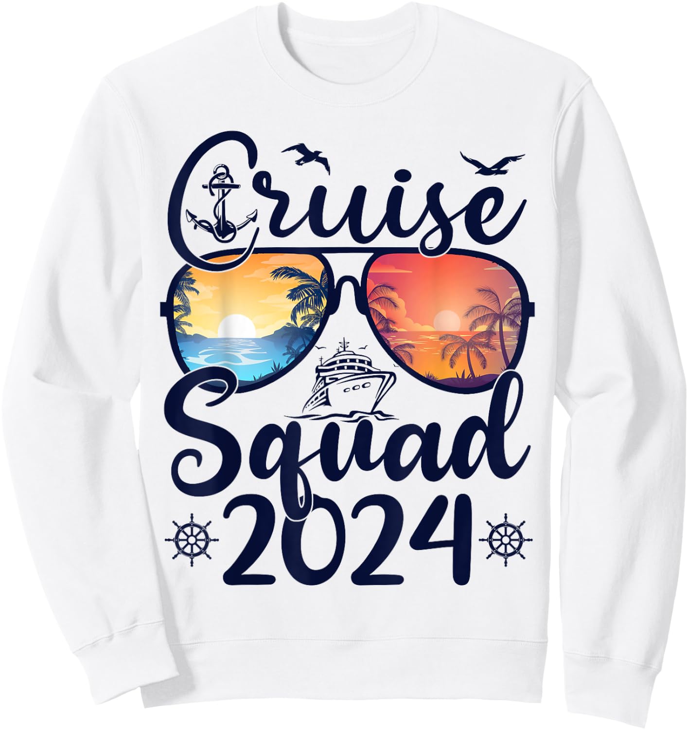 Cruise Squad 2024 Summer Vacation Matching Family Cruise Sweatshirt - Sweatshirt | White