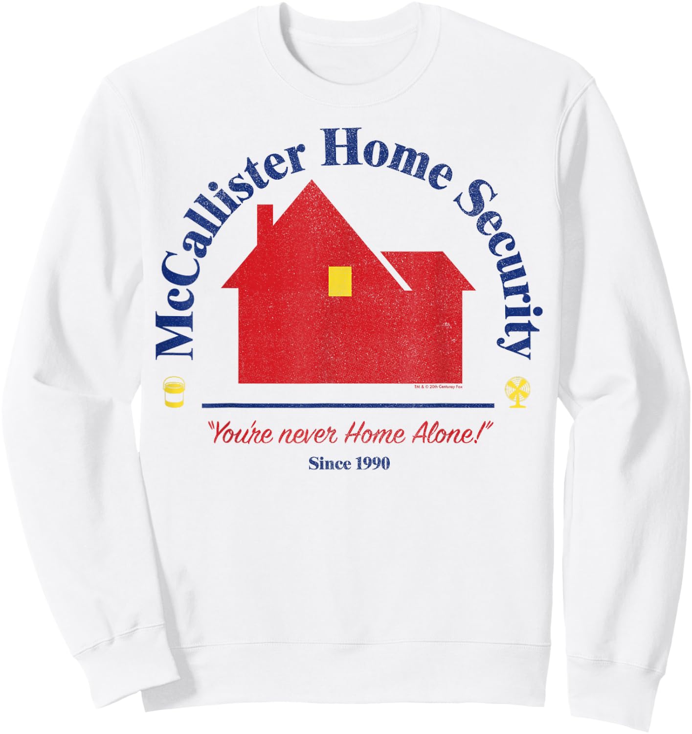 Home Alone McCallister Home Security Logo Sweatshirt - Sweatshirt | White