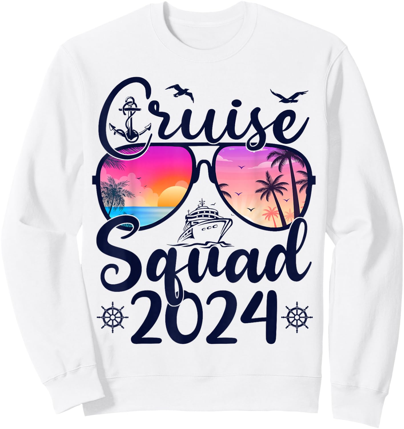 Cruise Squad 2024 Summer Vacation Matching Family Cruise Sweatshirt - Sweatshirt | White