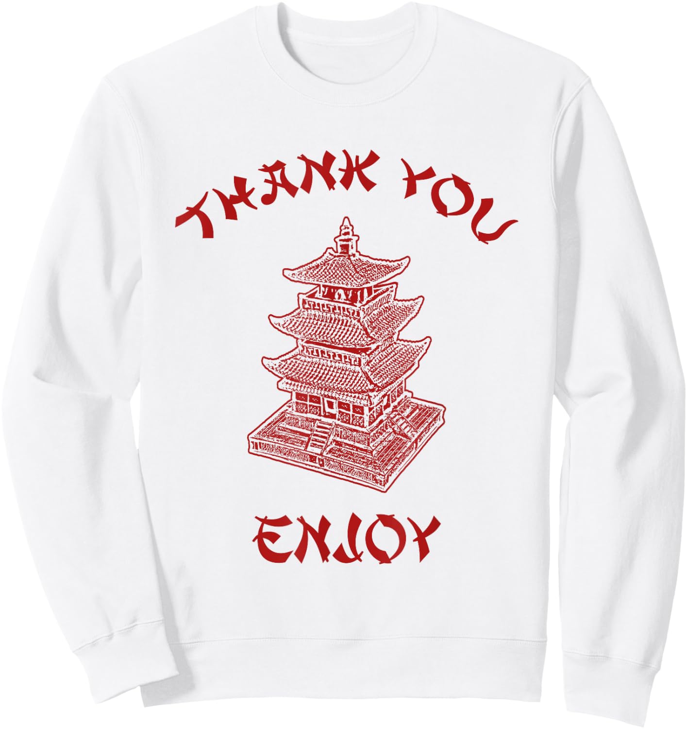 Chinese Takeout Food Thank You Box For Chef Asian Cuisine Sweatshirt - Sweatshirt | White