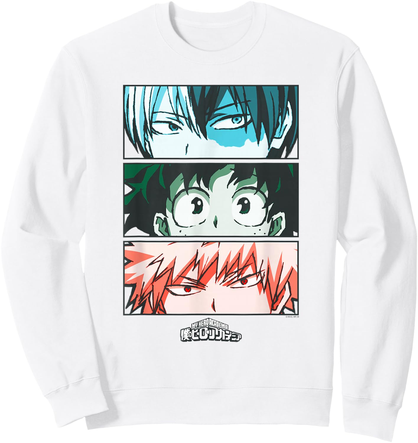 My Hero Academia Todoroki Deku Anime Sweatshirt - Sweatshirt | White