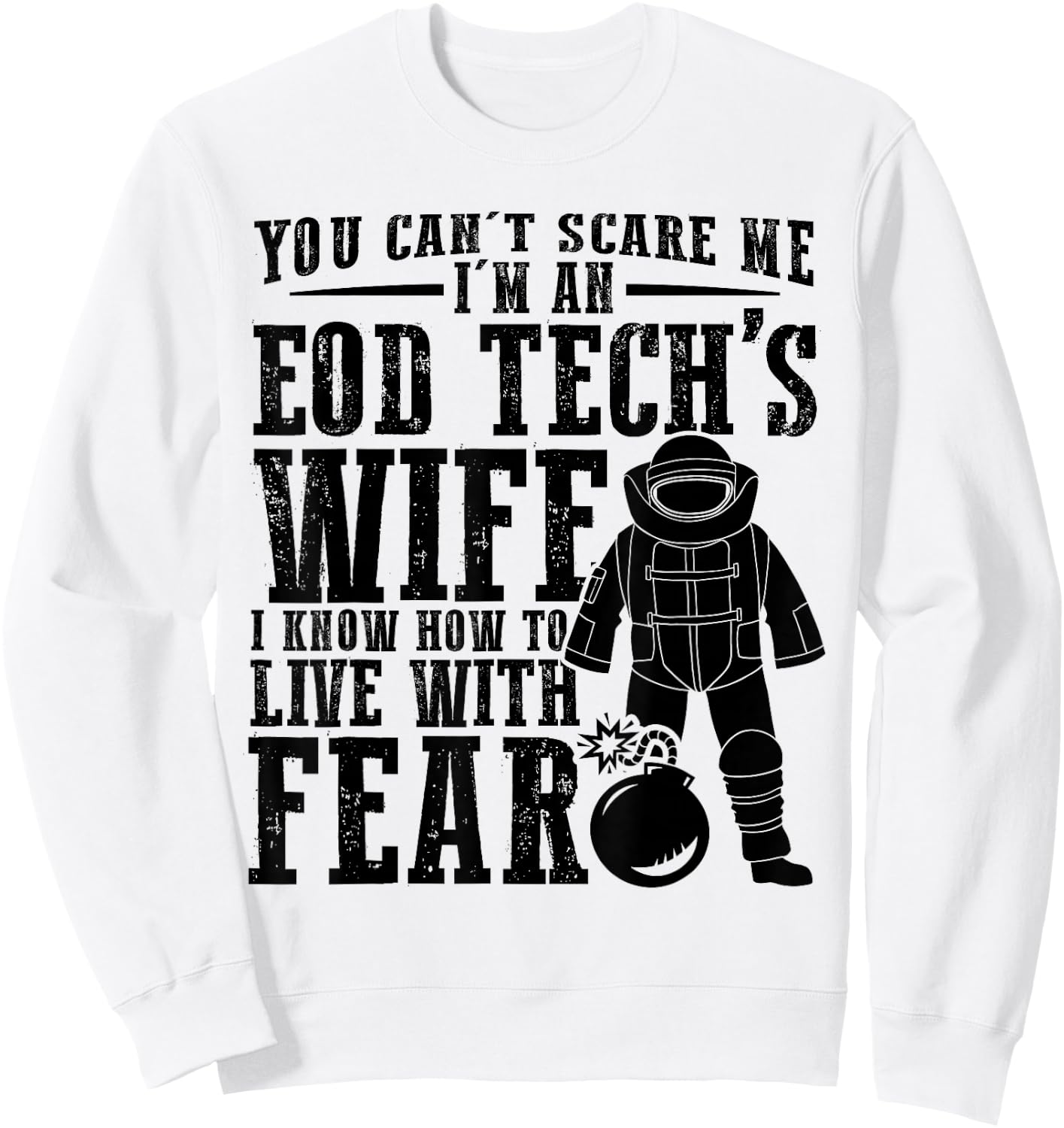 US EOD Tech Ordnance Corps Explosive Ordnance Disposal Sweatshirt - Sweatshirt | White