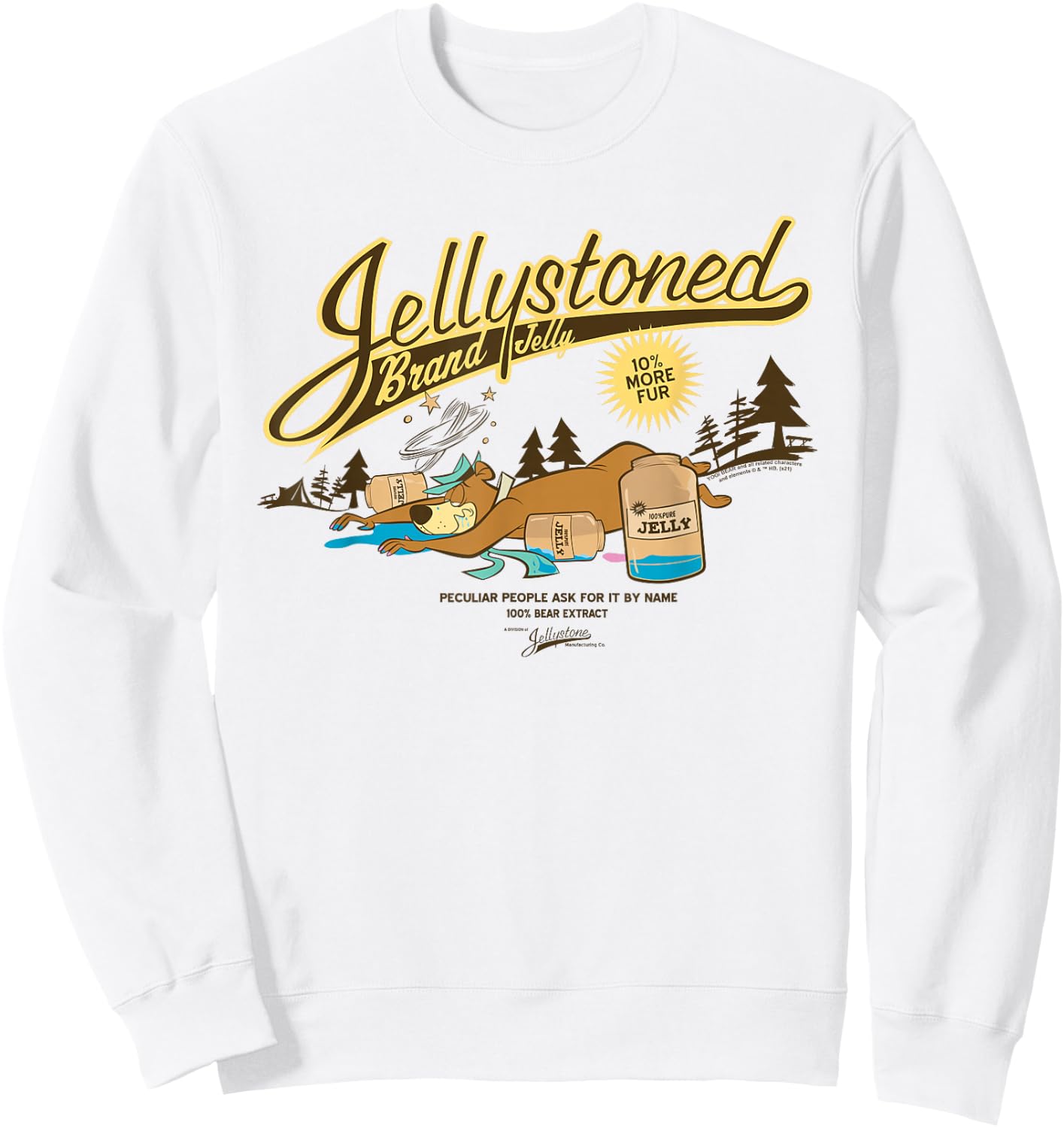 Yogi Bear Jellystoned Brand Jelly Sweatshirt - Sweatshirt | White