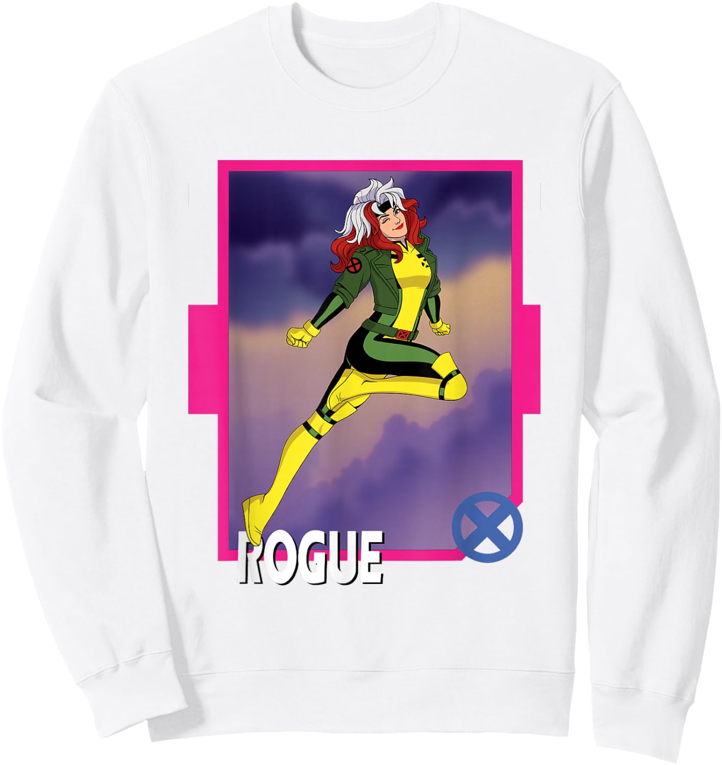 Marvel X-Men '97 Classic Rogue Vintage Super Hero Card Sweatshirt - Sweatshirt | White