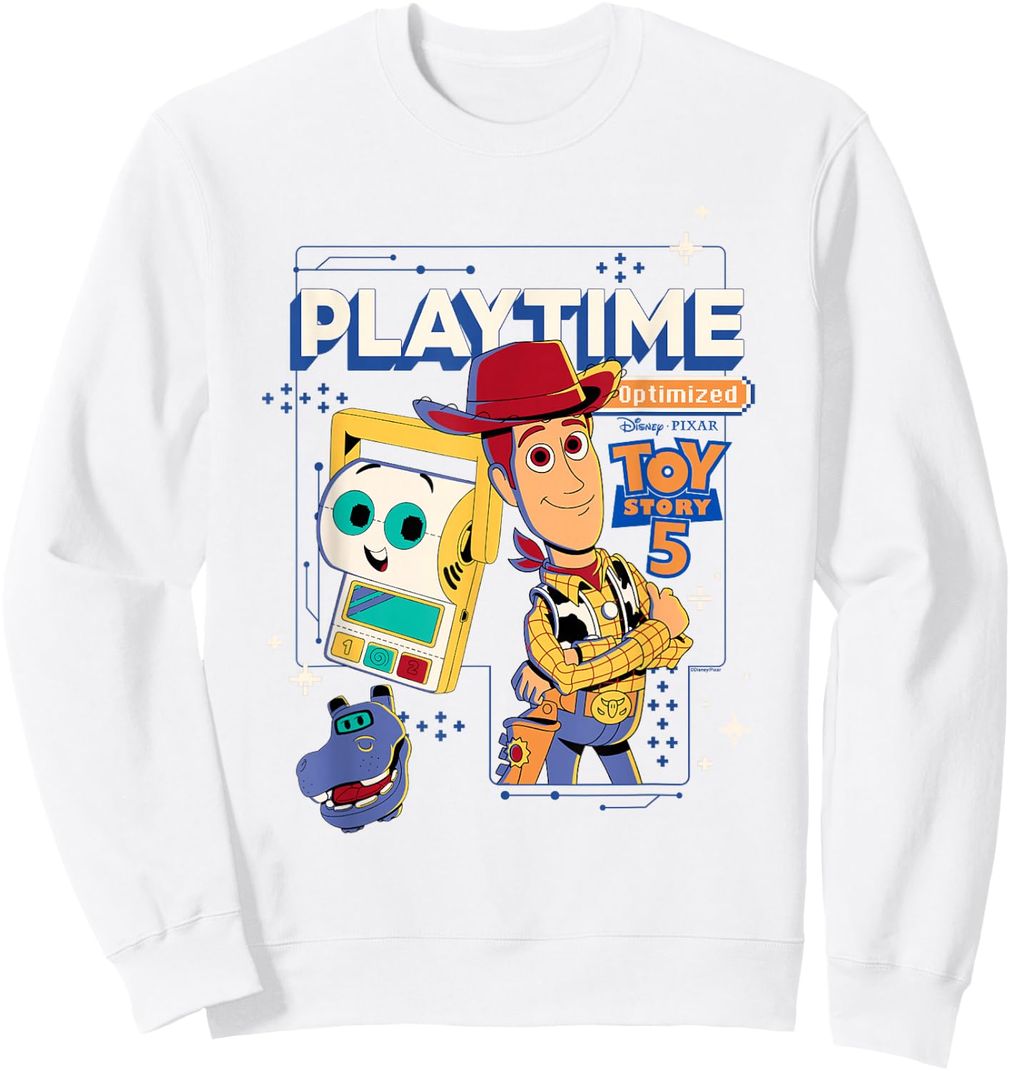 Disney Pixar Toy Story 5 Play Time Woody & Smarty Pants Sweatshirt - Sweatshirt | White