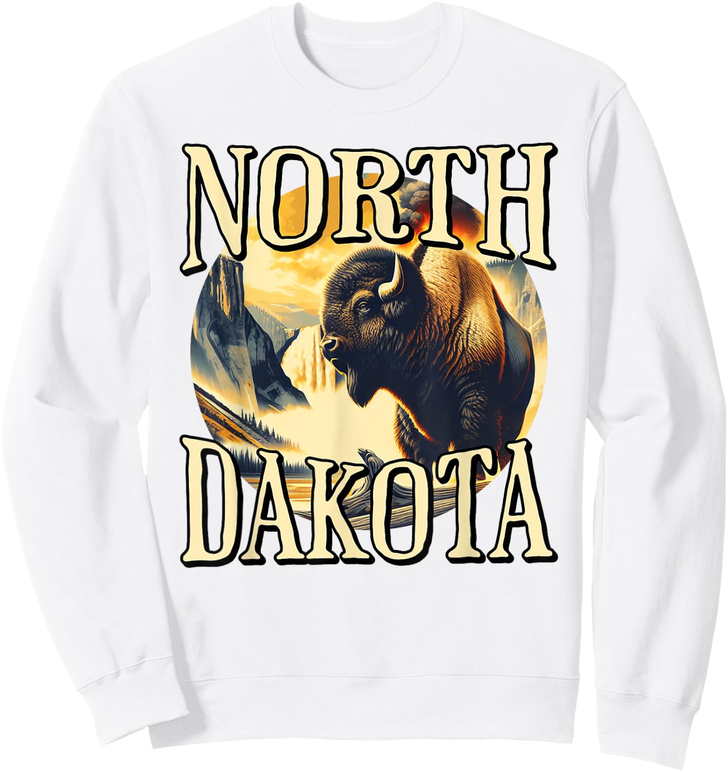 North Dakota Sweatshirt - Sweatshirt | White