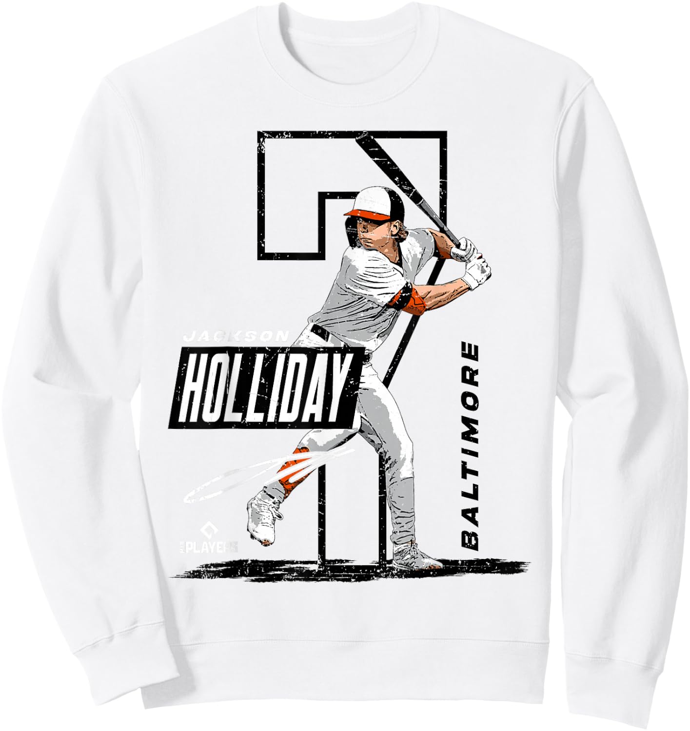 Jackson Holiday | Baltimore Baseball Players | MLBHOL3002 Sweatshirt - Sweatshirt | White