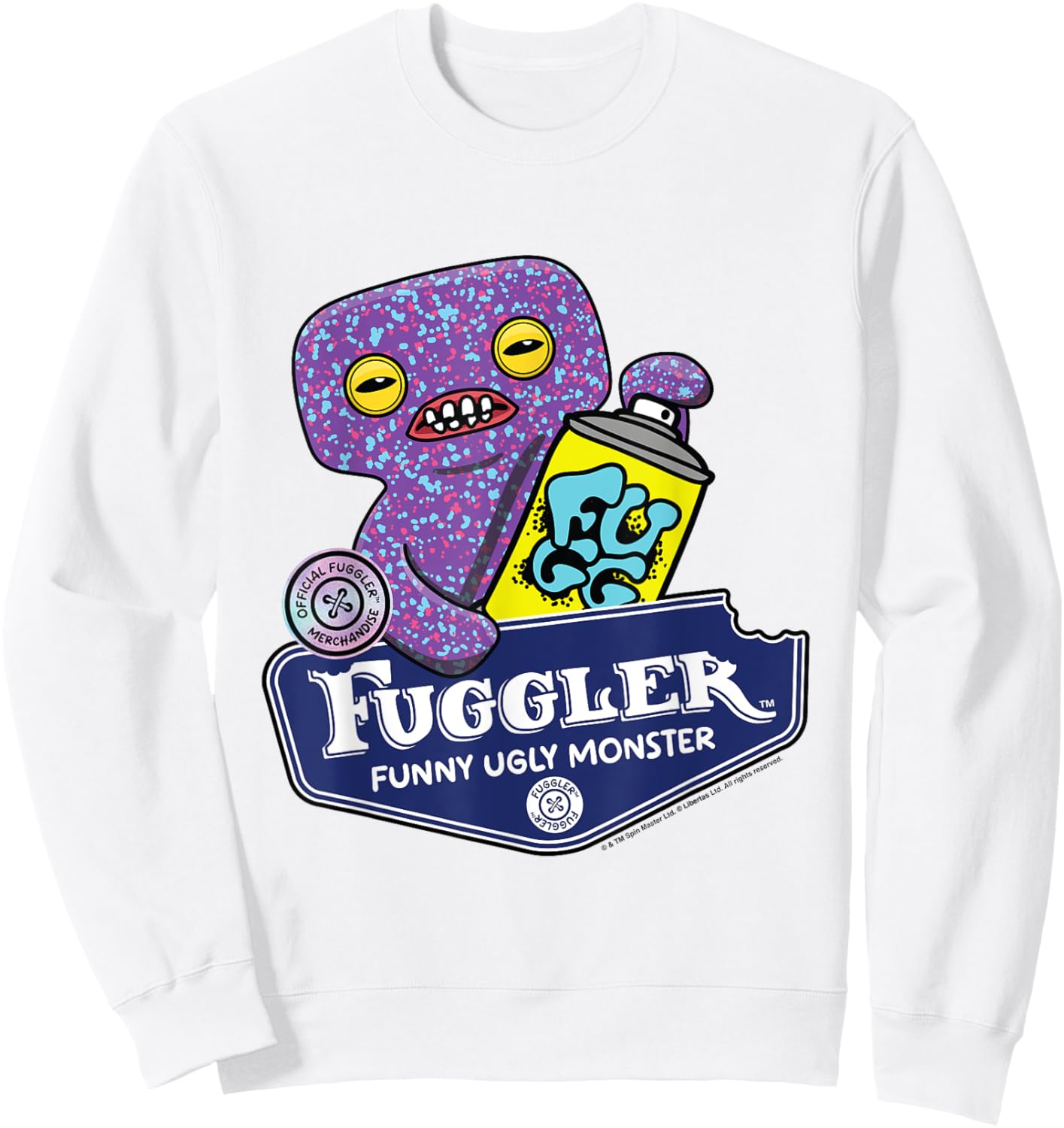Fuggler Squidge Funny Ugly Monsters Sweatshirt - Sweatshirt | White