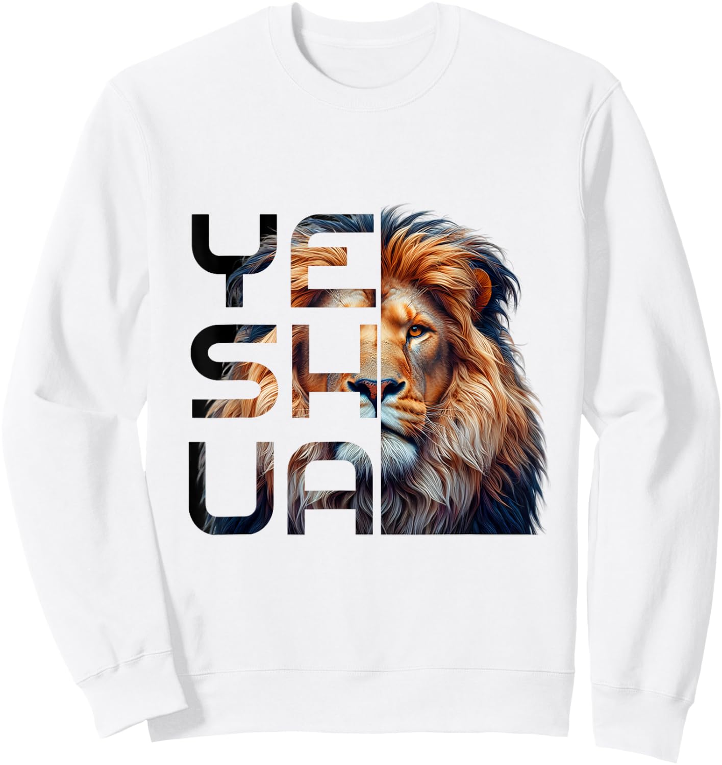 Christian Religious Jesus The Lion Of Judah Yeshua Bible Sweatshirt - Sweatshirt | White