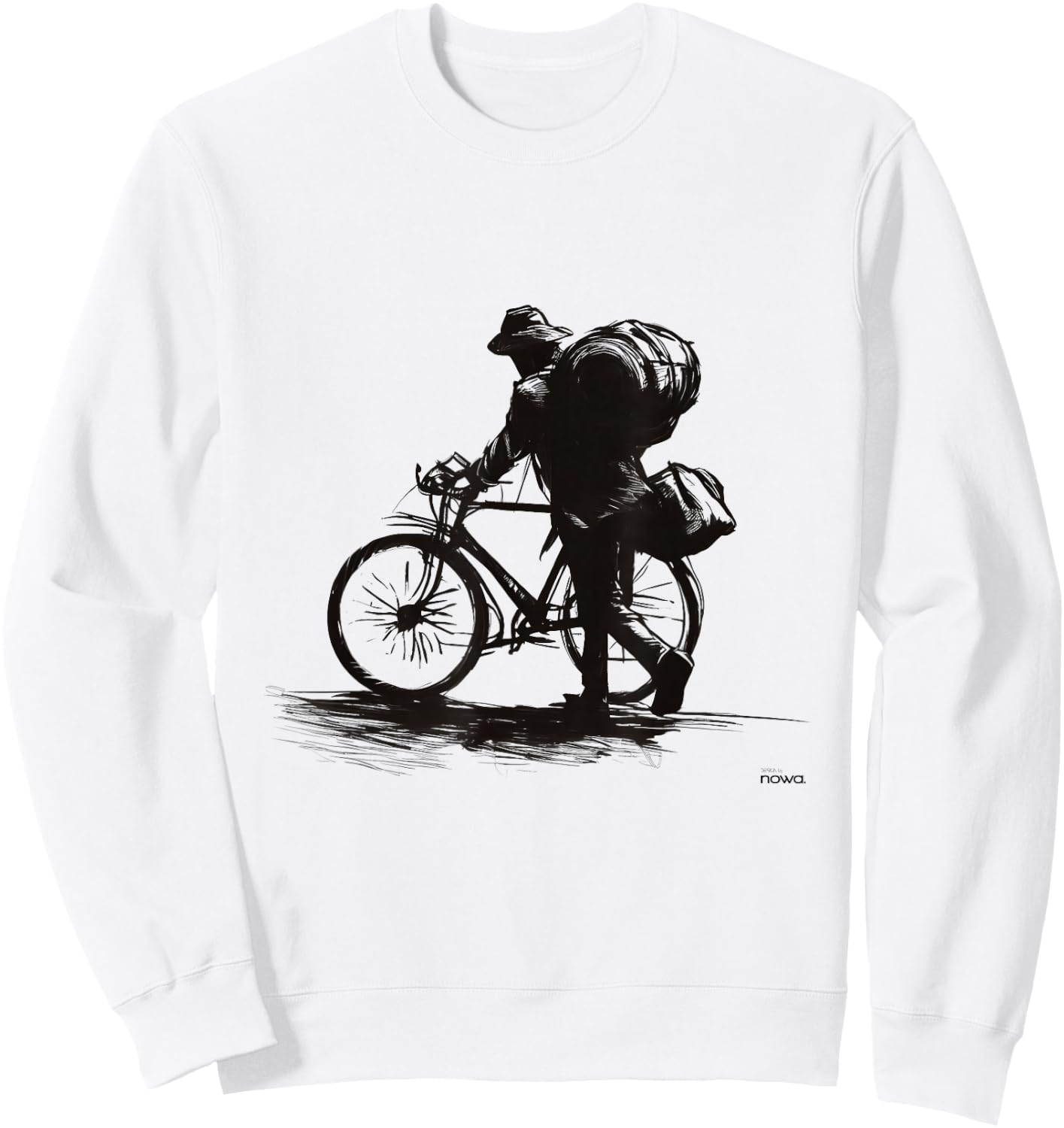Bike Cycling Funny Gravel Bikepacking Backpack Travel Ii Sweatshirt - Sweatshirt | White