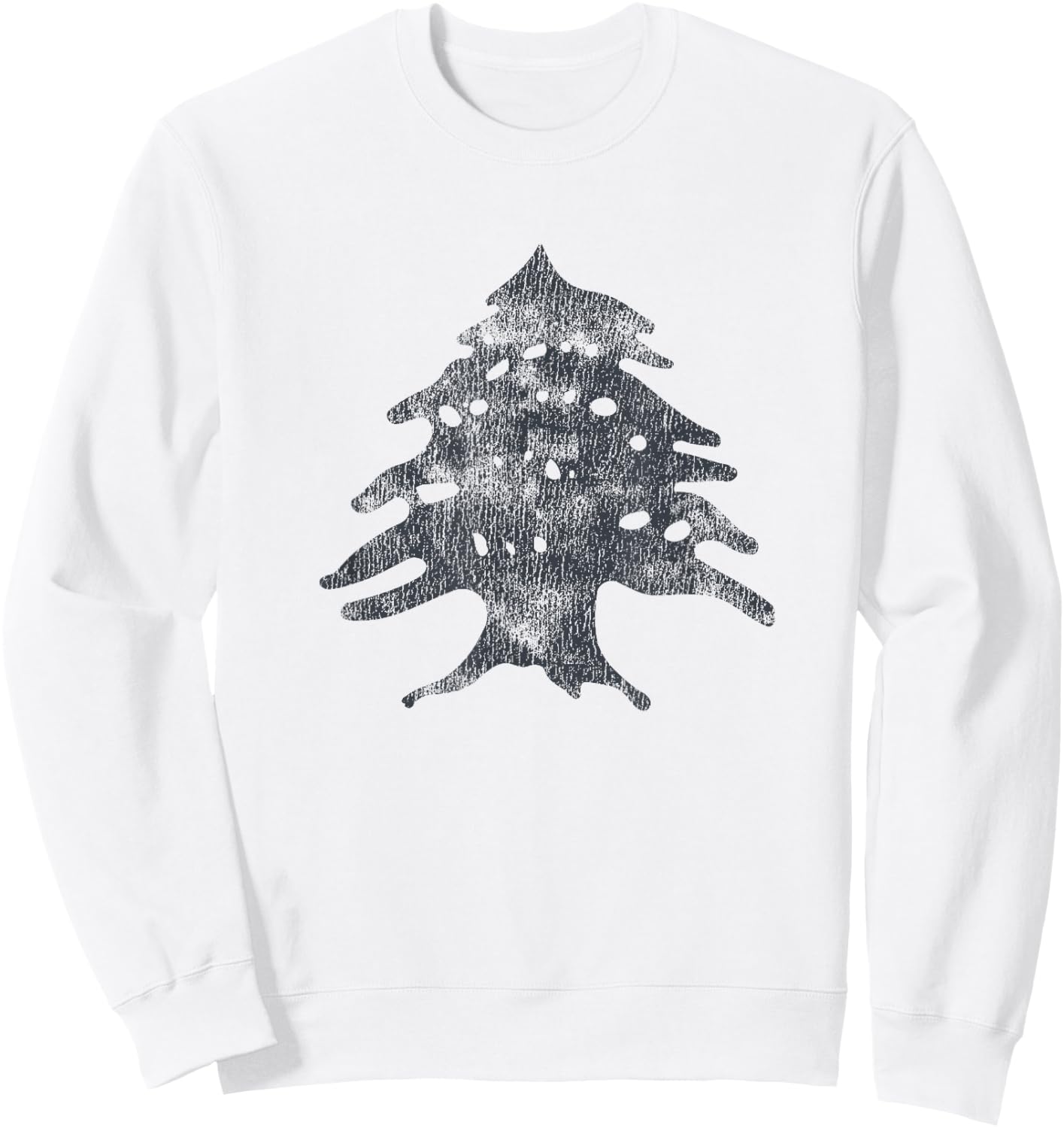 Retro Lebanese Flag of Lebanon Souvenir Sweatshirt - Sweatshirt | White