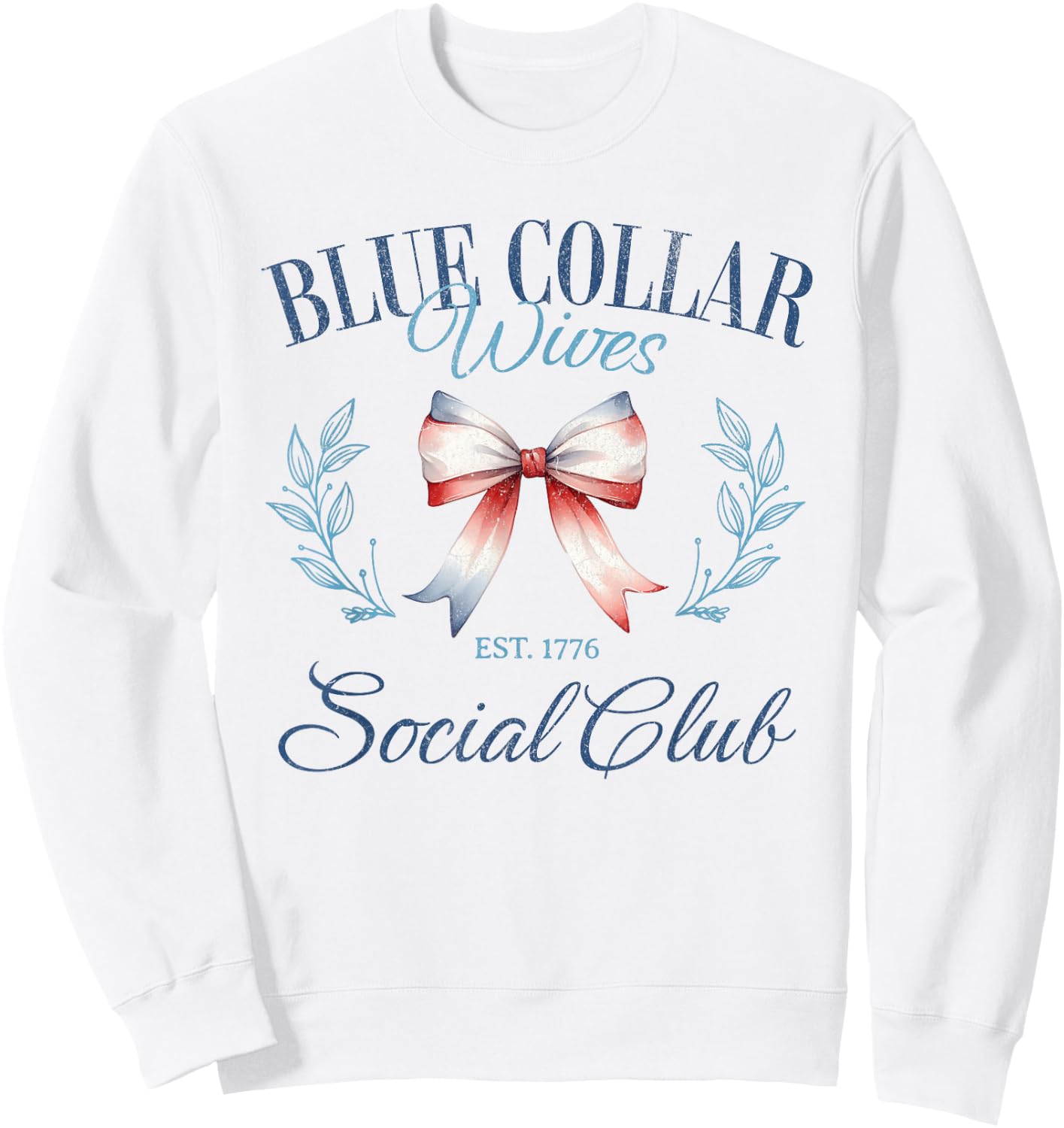 Blue Collar Wives Social Club Trucker Wife Plumber Wife Sweatshirt - Sweatshirt | White