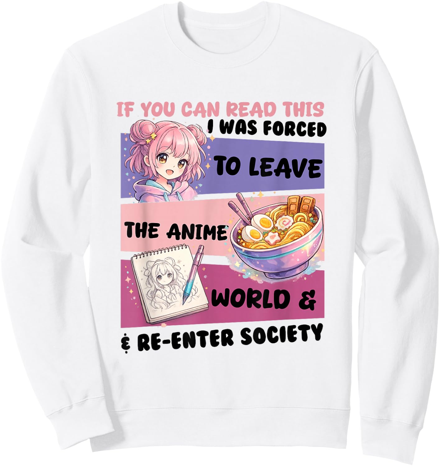 Funny Anime Girl Daughter Nice Women Anime Lover Youth Sweatshirt - Sweatshirt | White
