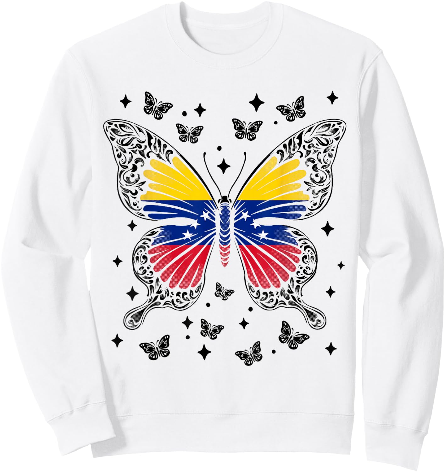 Venezuelan Butterfly Venezuela Sweatshirt - Sweatshirt | White