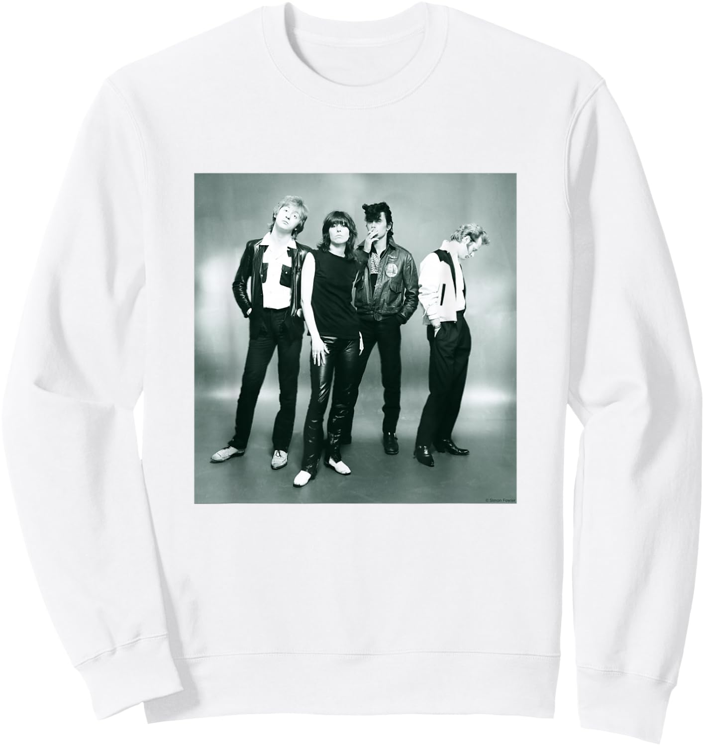 The Pretenders Band Studio Shoot By Simon Fowler Sweatshirt - Sweatshirt | White