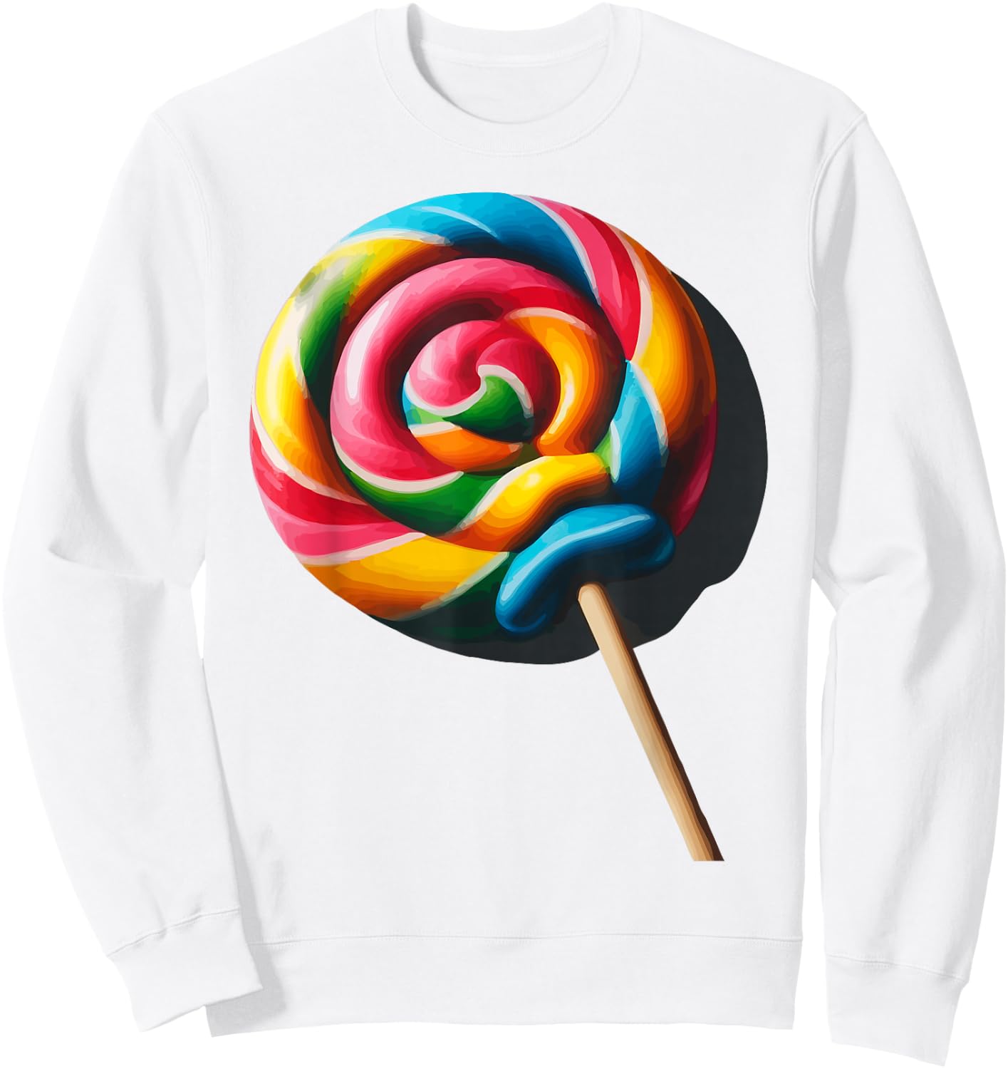 Lollipop Design Men Kids Lollipop Candy Lover Sweatshirt - Sweatshirt | White
