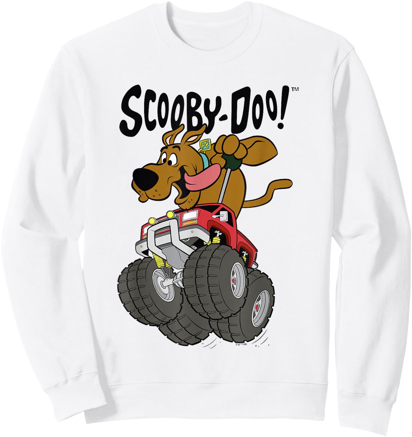Scooby-Doo Vintage Scooby Monster Truck Joy Ride Poster Sweatshirt - Sweatshirt | White