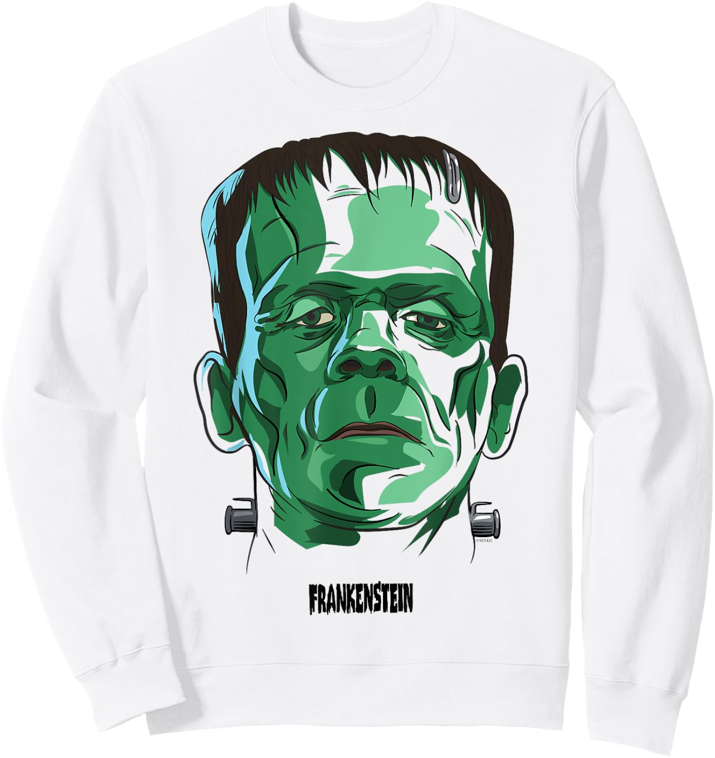 Universal Monsters Frankenstein Big Face Sweatshirt - Sweatshirt | White