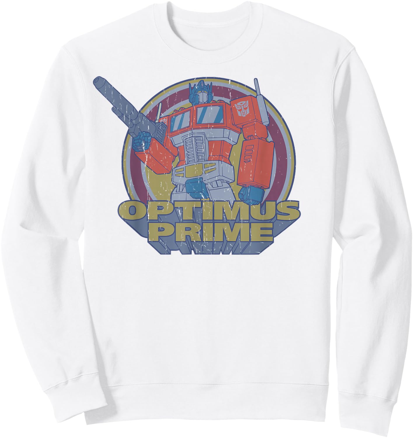 Transformers Optimus Prime Retro Portrait Sweatshirt - Sweatshirt | White