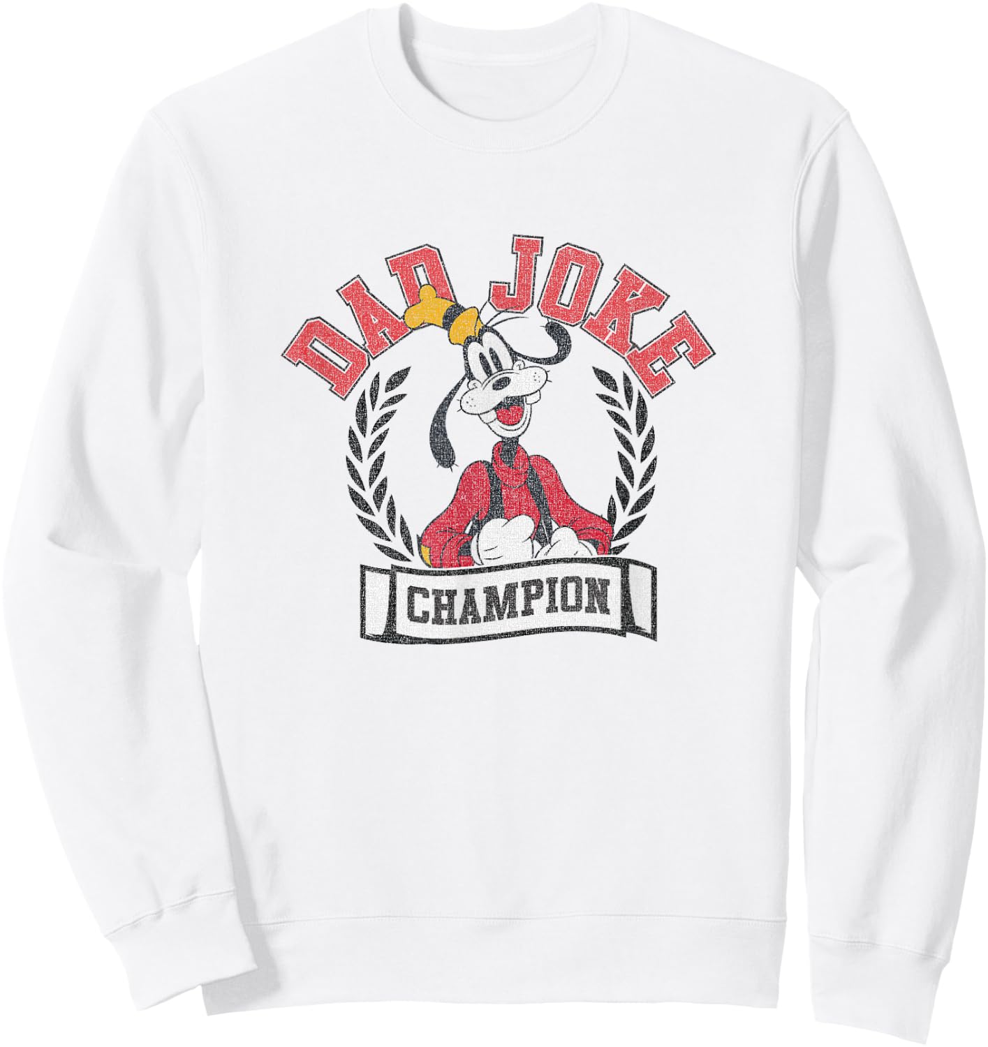 Disney Mickey and Friends Goofy Dad Joke Champ Father's Day Sweatshirt - Sweatshirt | White