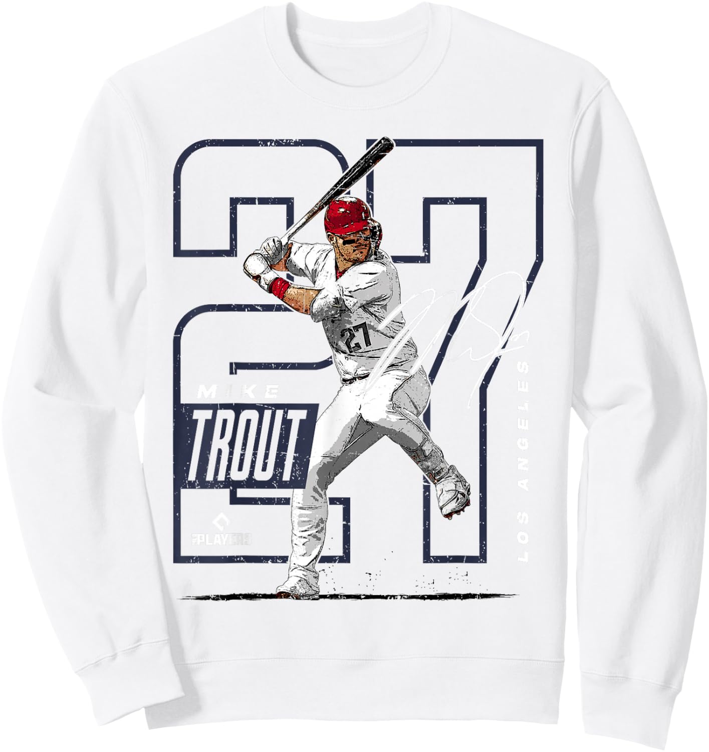Mike Trout | Los Angeles Baseball MLB Players | MLBTRO4004 Sweatshirt - Sweatshirt | White