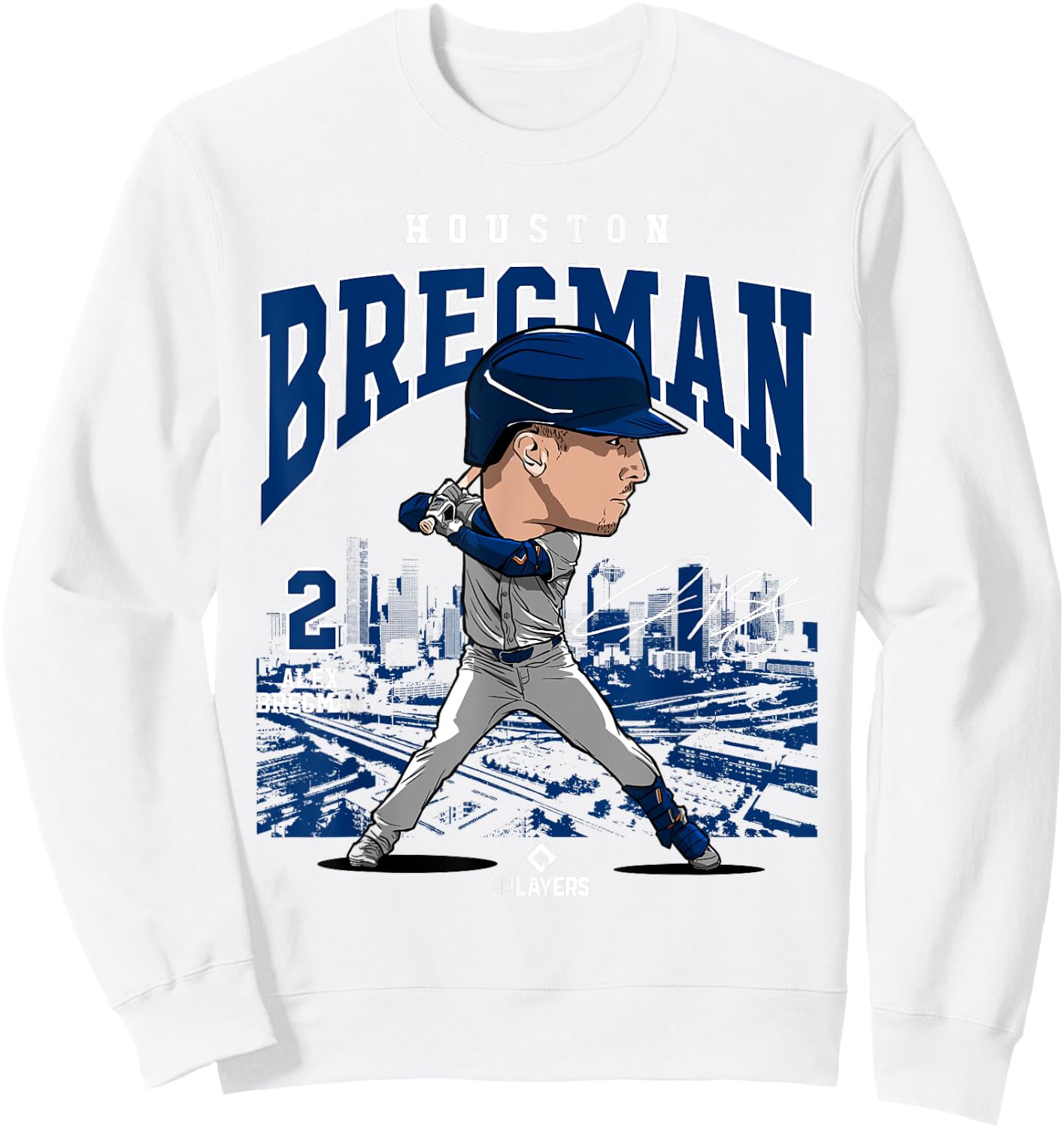 Alex Bregman | Houston Baseball MLB Players | MLBBRE4063 Sweatshirt - Sweatshirt | White