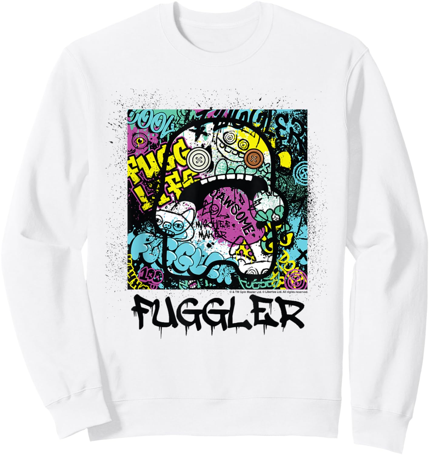Fuggler Fugg Life Graffiti Sweatshirt - Sweatshirt | White
