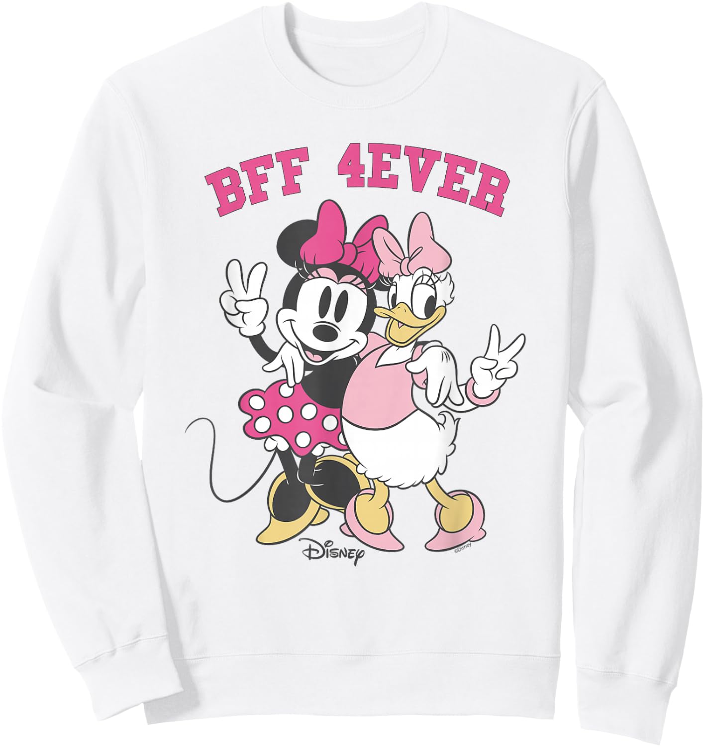 Disney Minnie Mouse Daisy Duck BFF 4Ever Best Friends Sweatshirt - Sweatshirt | White
