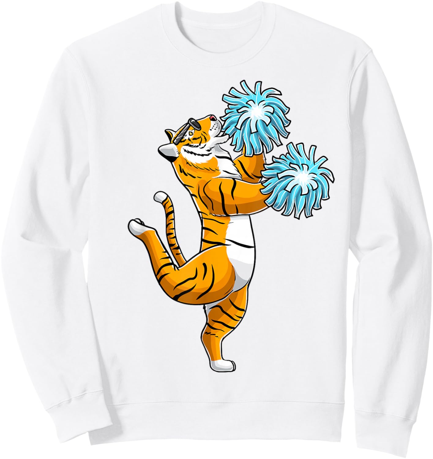 Cheerleading Tiger Cheerleader Cheer Flyer Sweatshirt - Sweatshirt | White