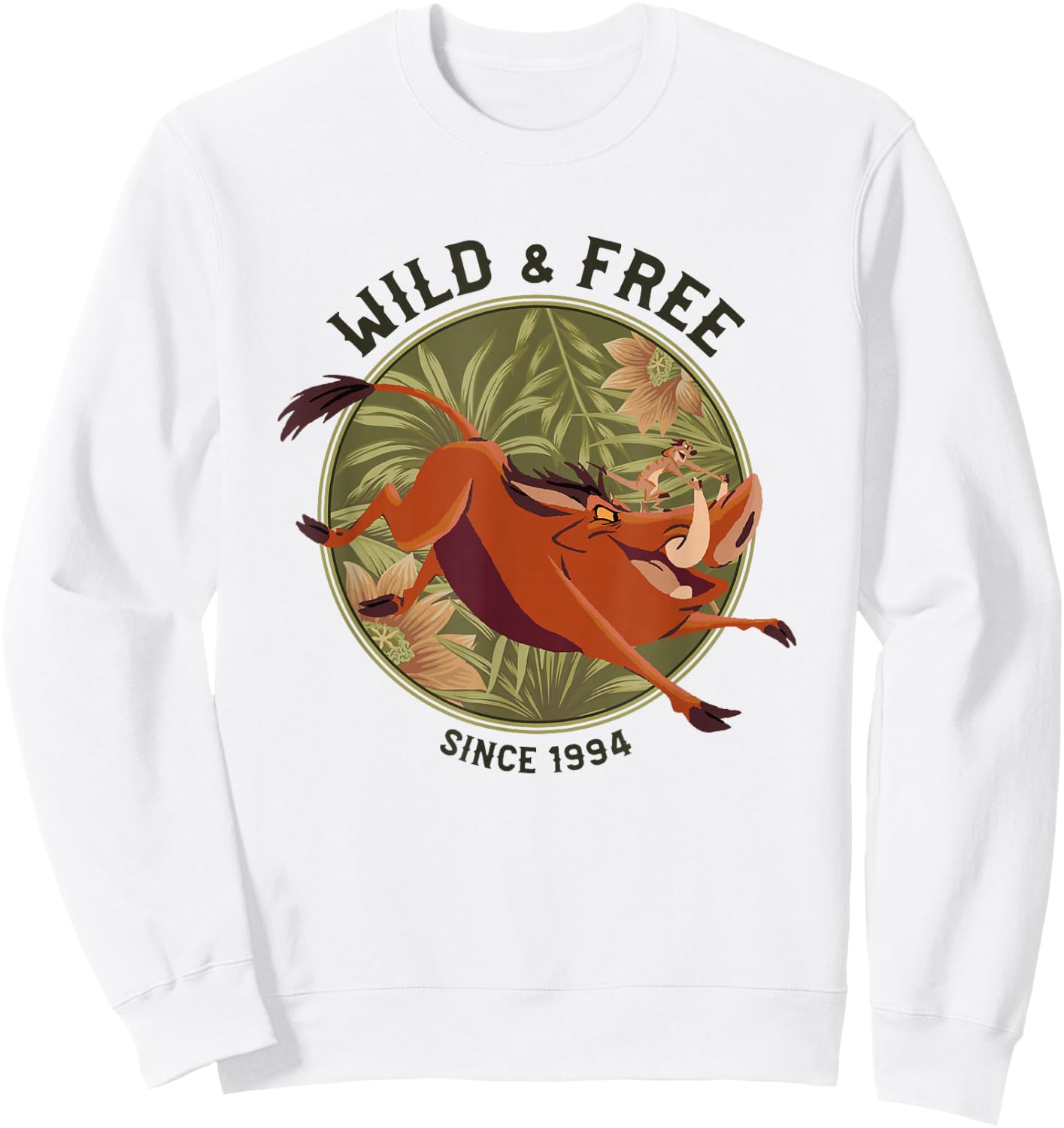 Disney The Lion King Timon Pumbaa Wild & Free Since 1994 Sweatshirt - Sweatshirt | White