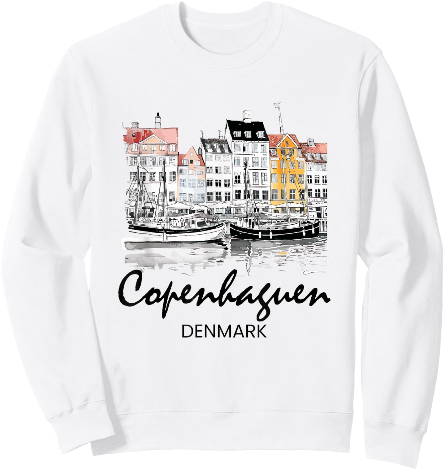 Copenhagen Denmark, danish Sweatshirt - Sweatshirt | White