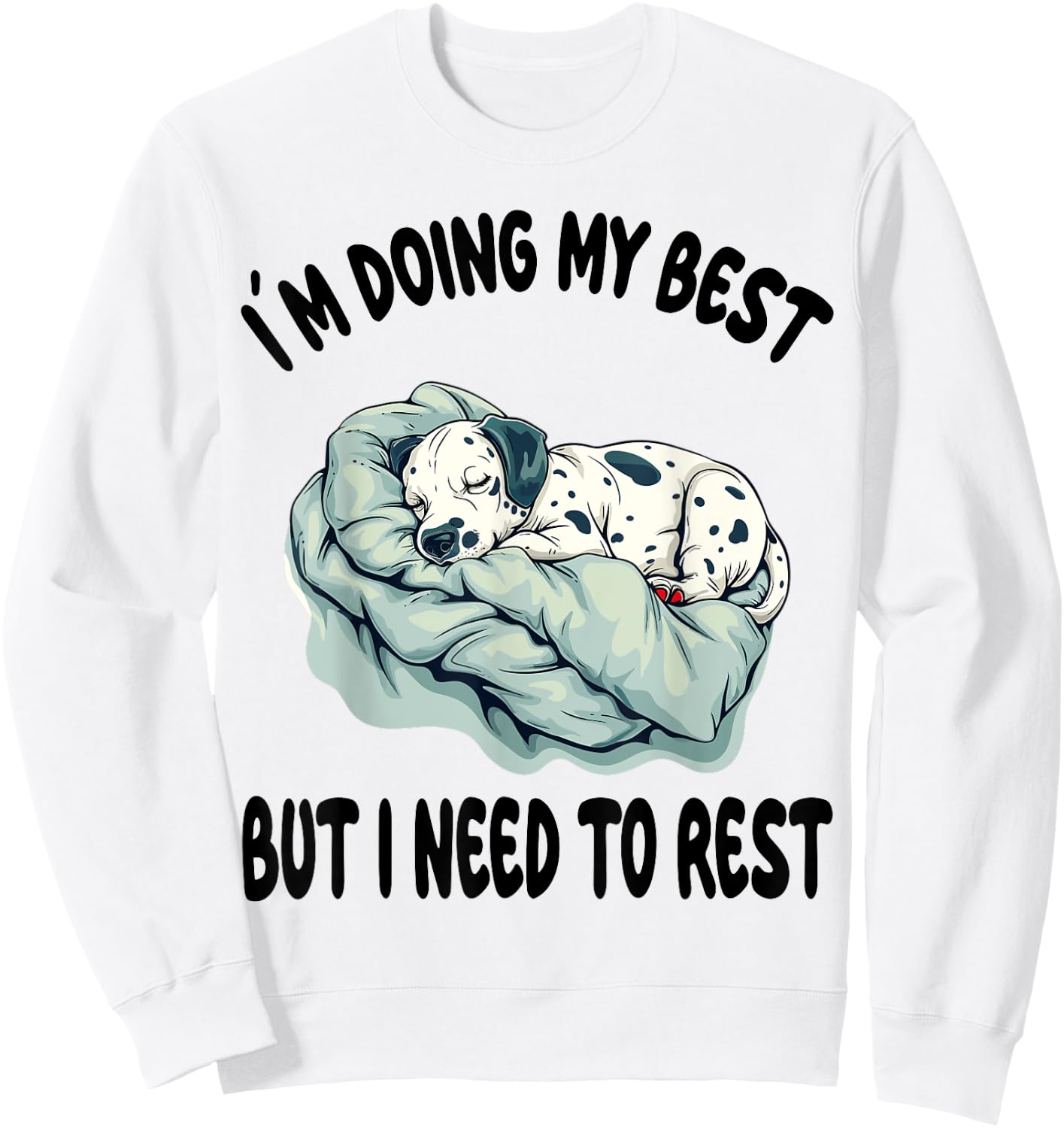 Dalmatian Official Sleepshirt Pajamas Nightgown Sweatshirt - Sweatshirt | White