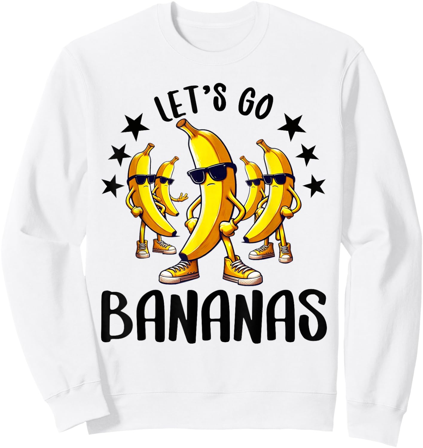 Funny Bananas Shirt Cute Banana Gifts Funny Lets go Bananas Sweatshirt - Sweatshirt | White