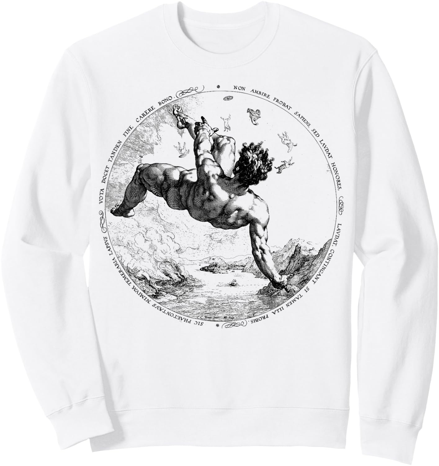 Phaeton - Icarus, Greek Mythology, Goth, Aesthetic Sweatshirt - Sweatshirt | White
