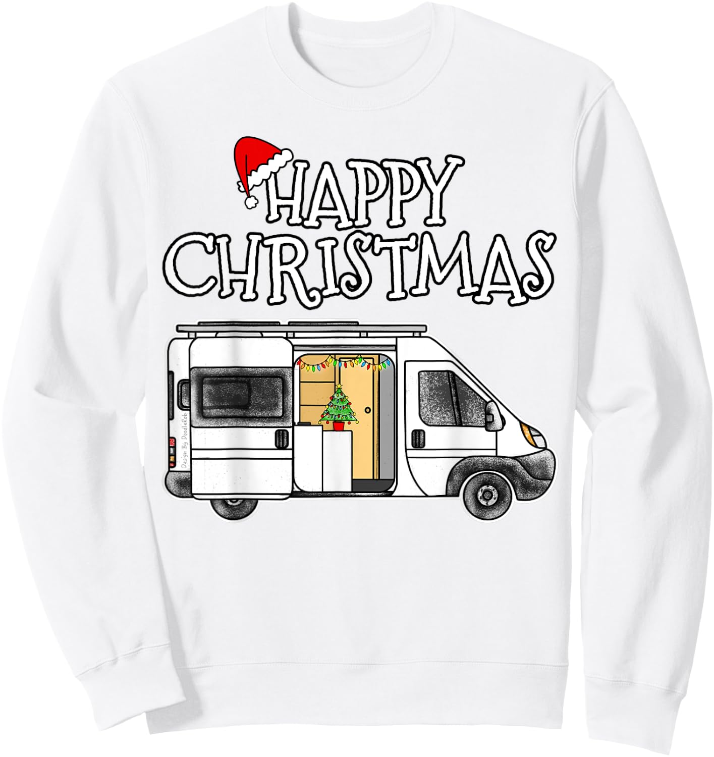 Christmas Van Life Camping Xmas 2022 Sweatshirt - Sweatshirt | White