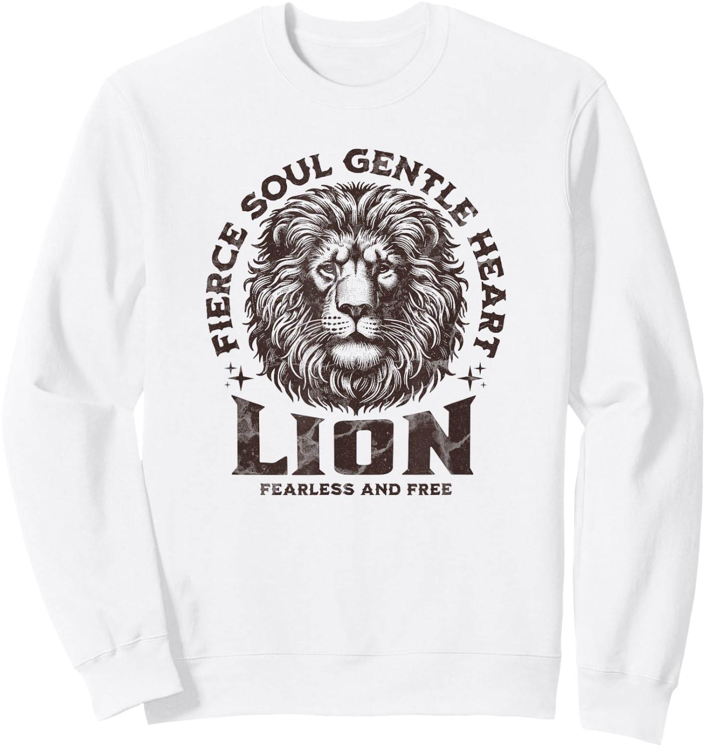 Wild Fierce Lion Safari for Animal Lover Women and Men Sweatshirt - Sweatshirt | White
