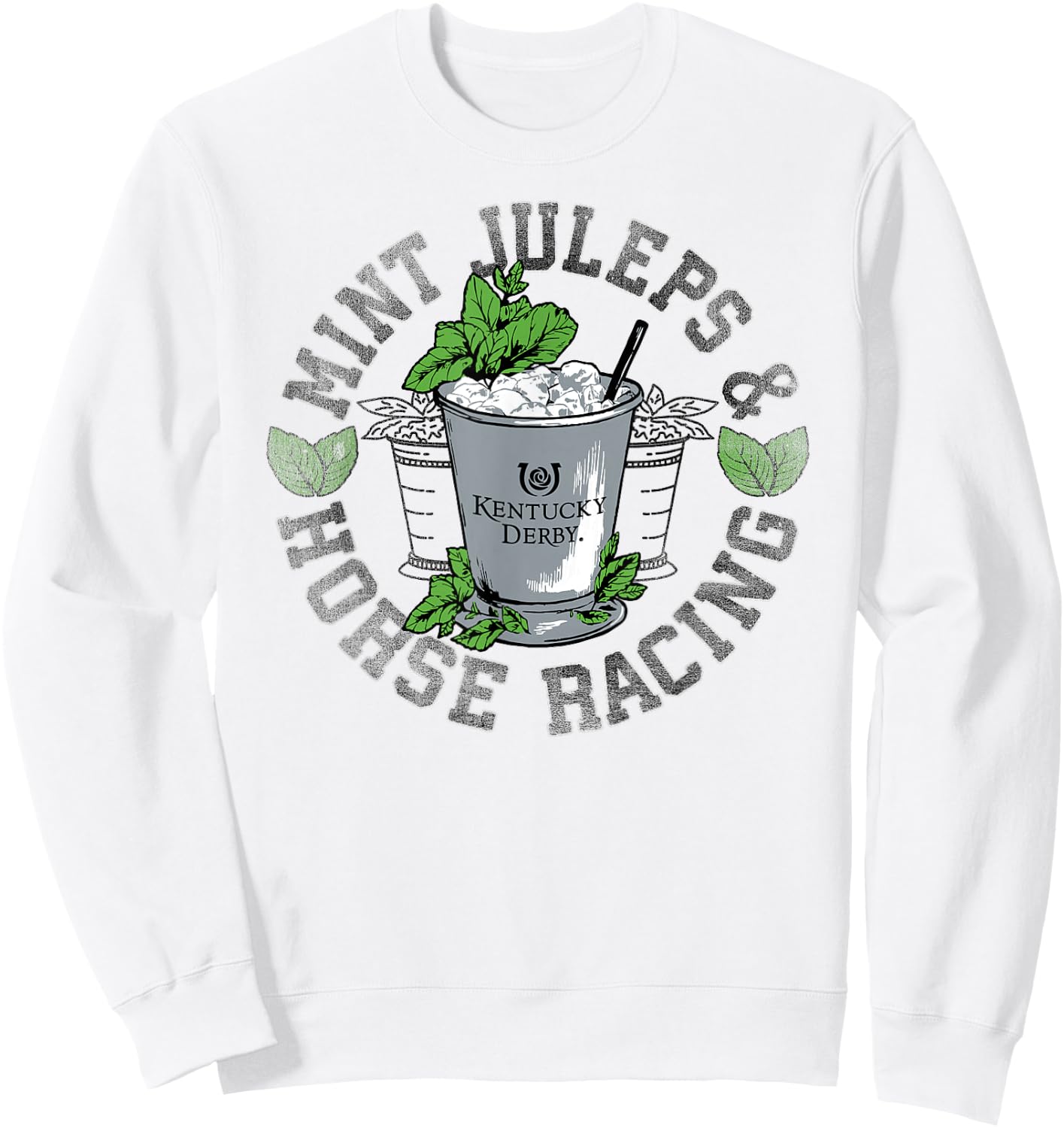 Officially Licensed Kentucky Derby Mint Juleps Vintage Sweatshirt - Sweatshirt | White